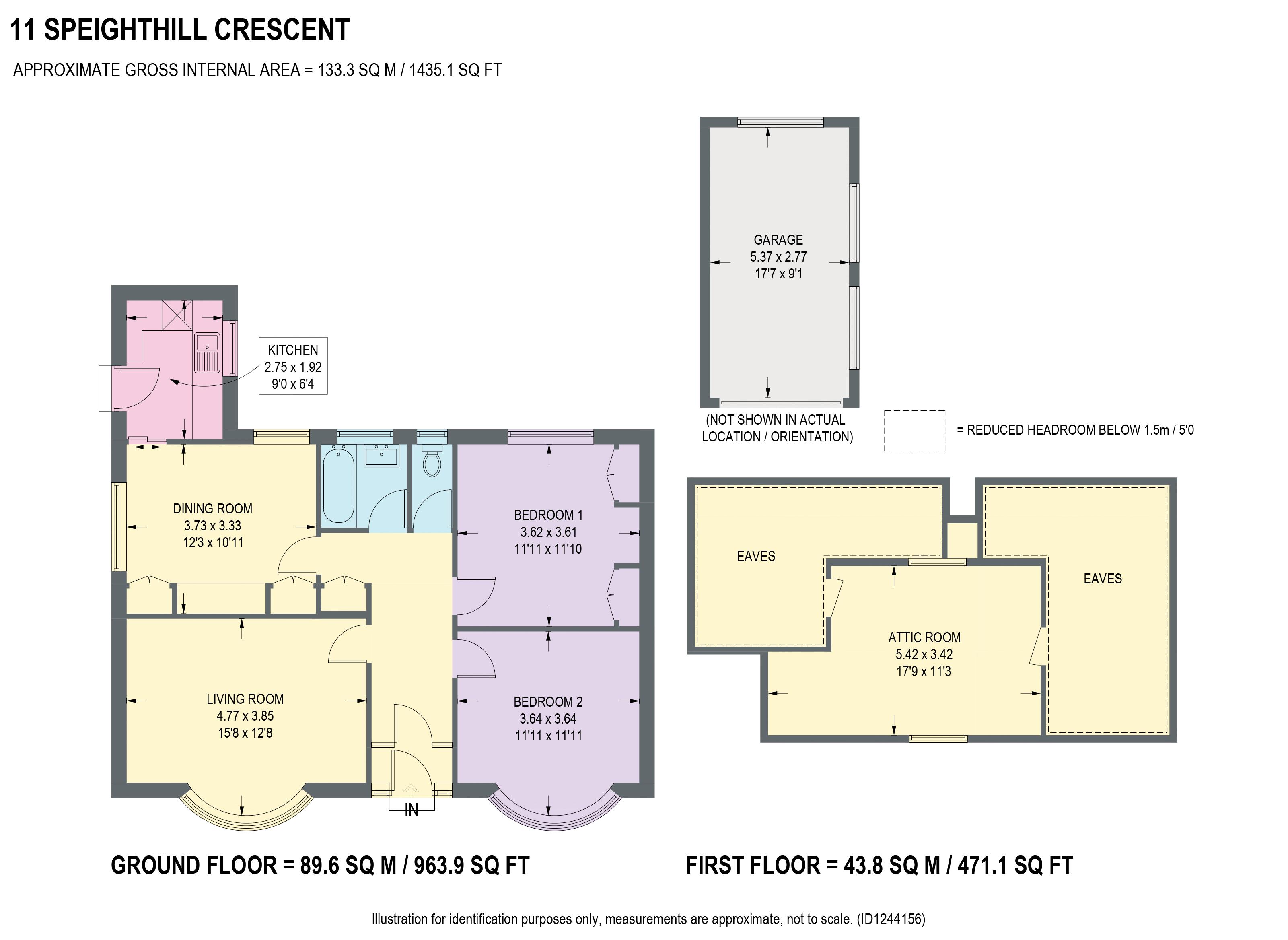 11, Speighthill Crescent, Chesterfield floorplan