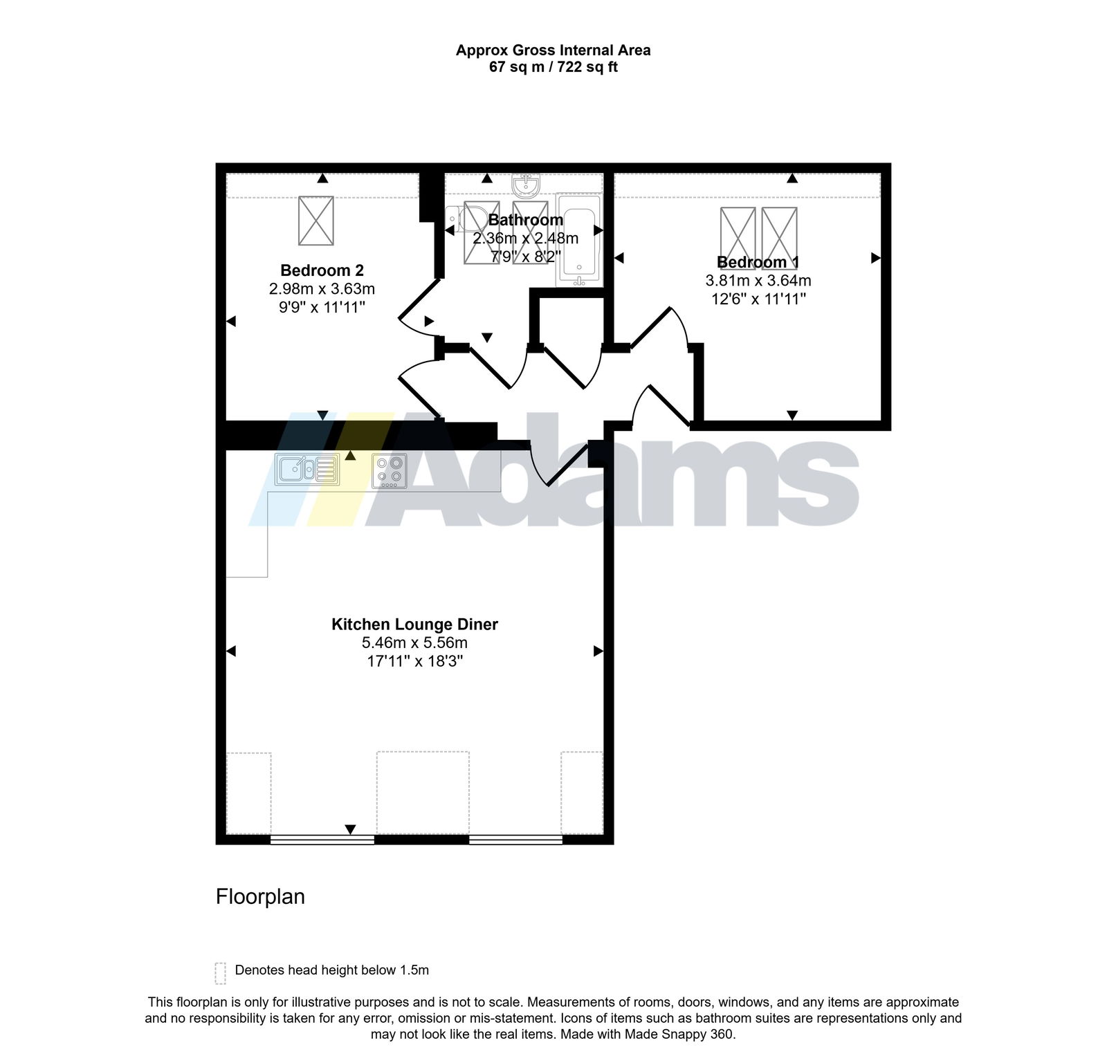 24, Delamere Place,Apartment 24, Balfour Street, Runcorn floorplan