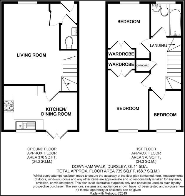 6, Downham Walk, Dursley floorplan