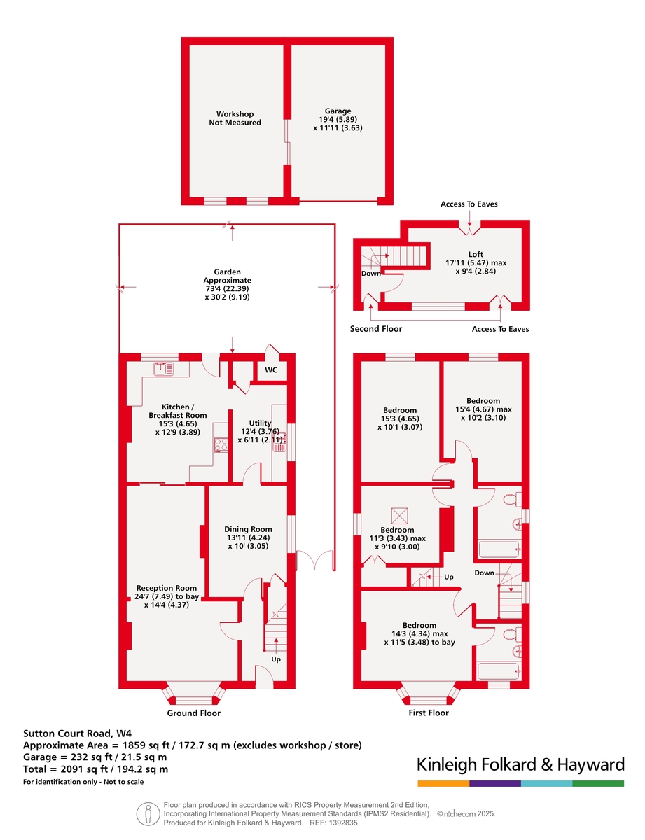 156, Sutton Court Road, London floorplan