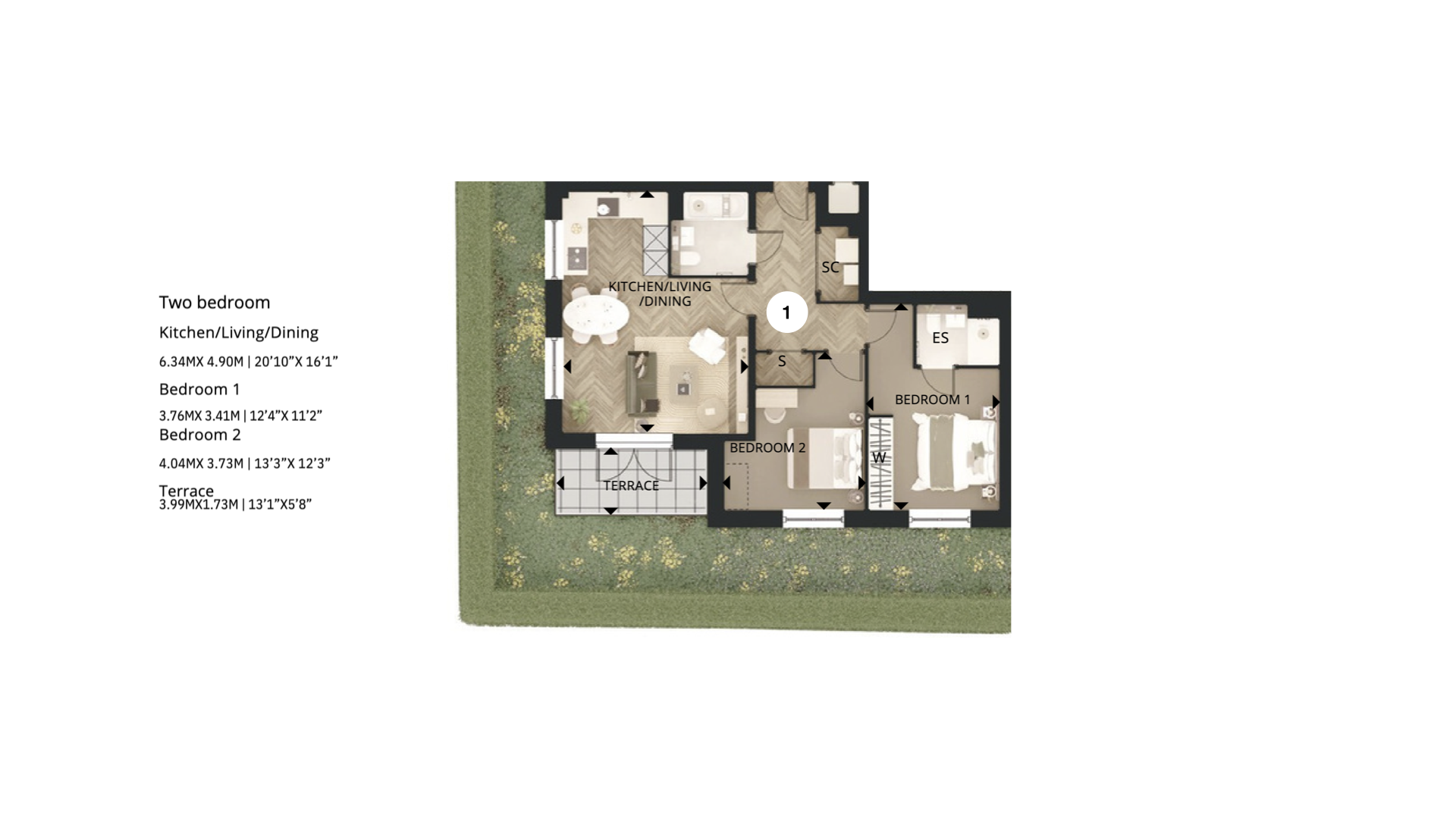 200 - Apt 1 North, Lapidge Drive, London floorplan