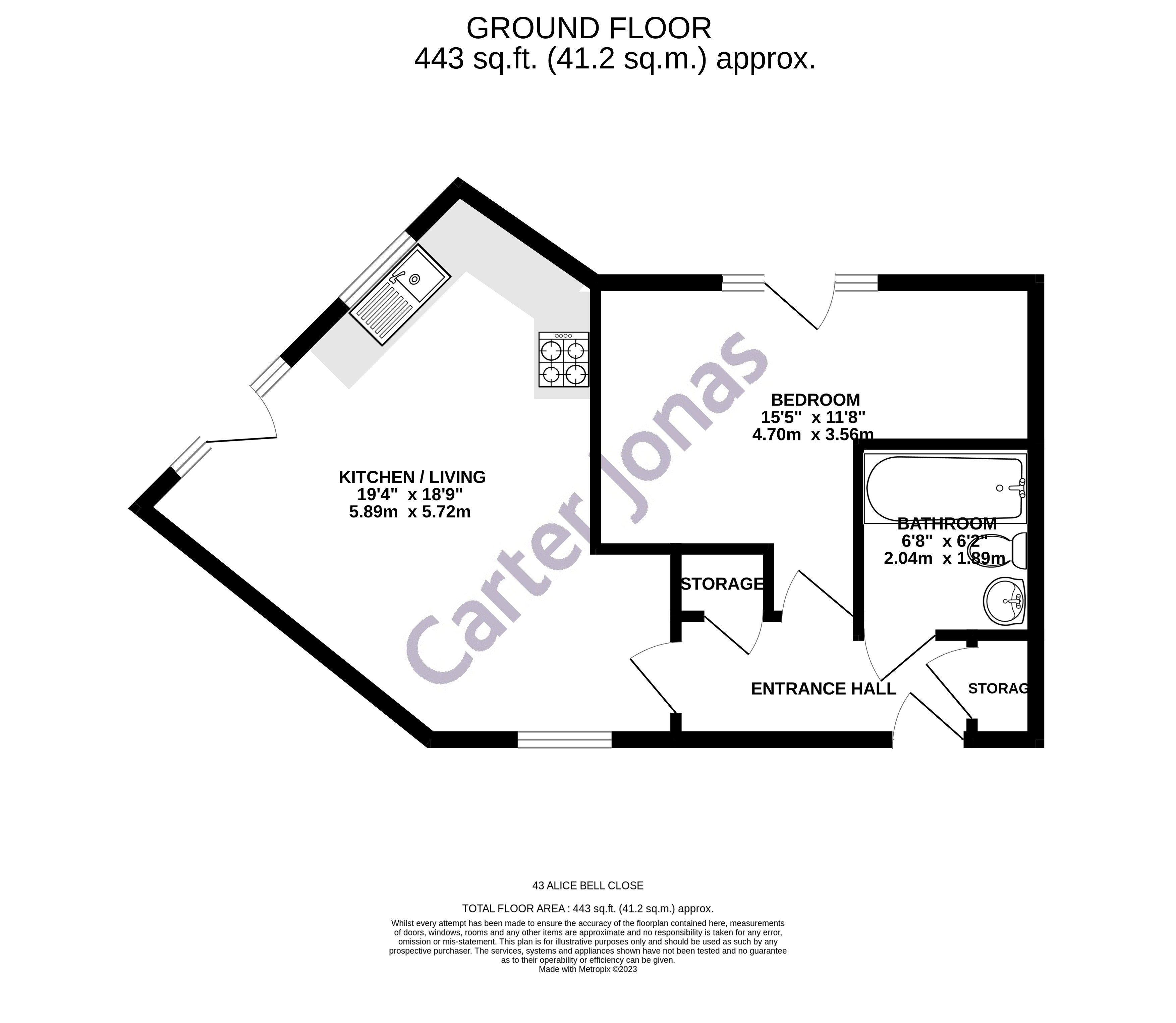 43, Alice Bell Close, Cambridgeshire floorplan