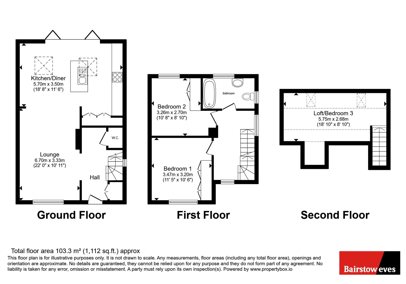 1, Rowdown Crescent, Croydon floorplan