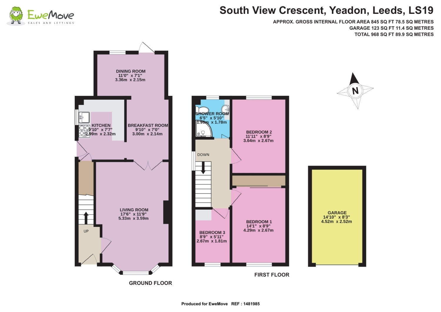 18, South View Crescent, Leeds floorplan