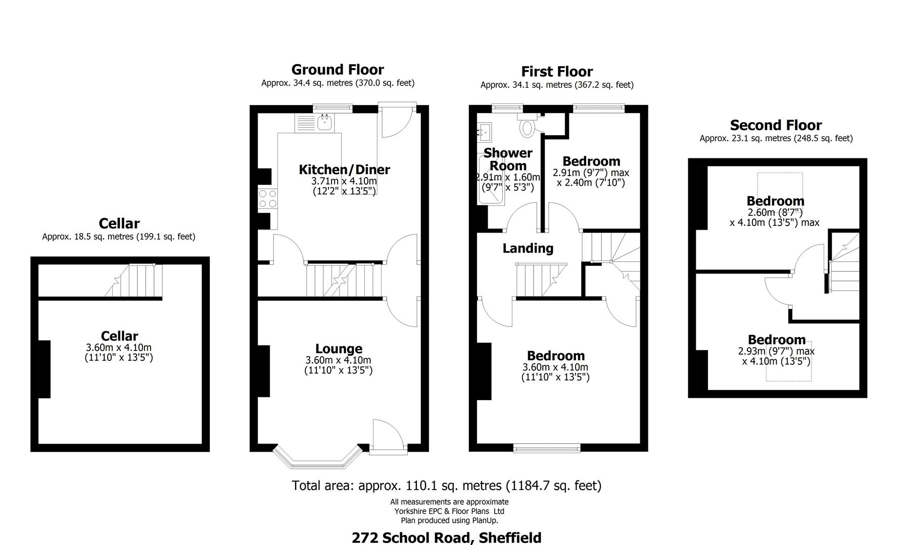 School Road, Sheffield floorplan