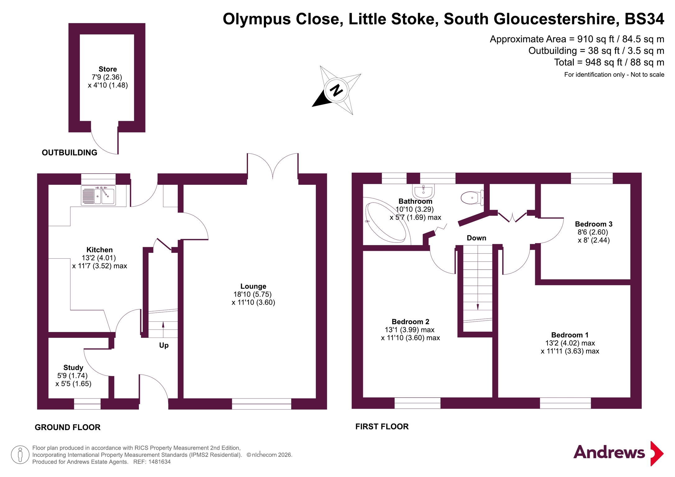 36, Olympus Close, South Gloucestershire floorplan
