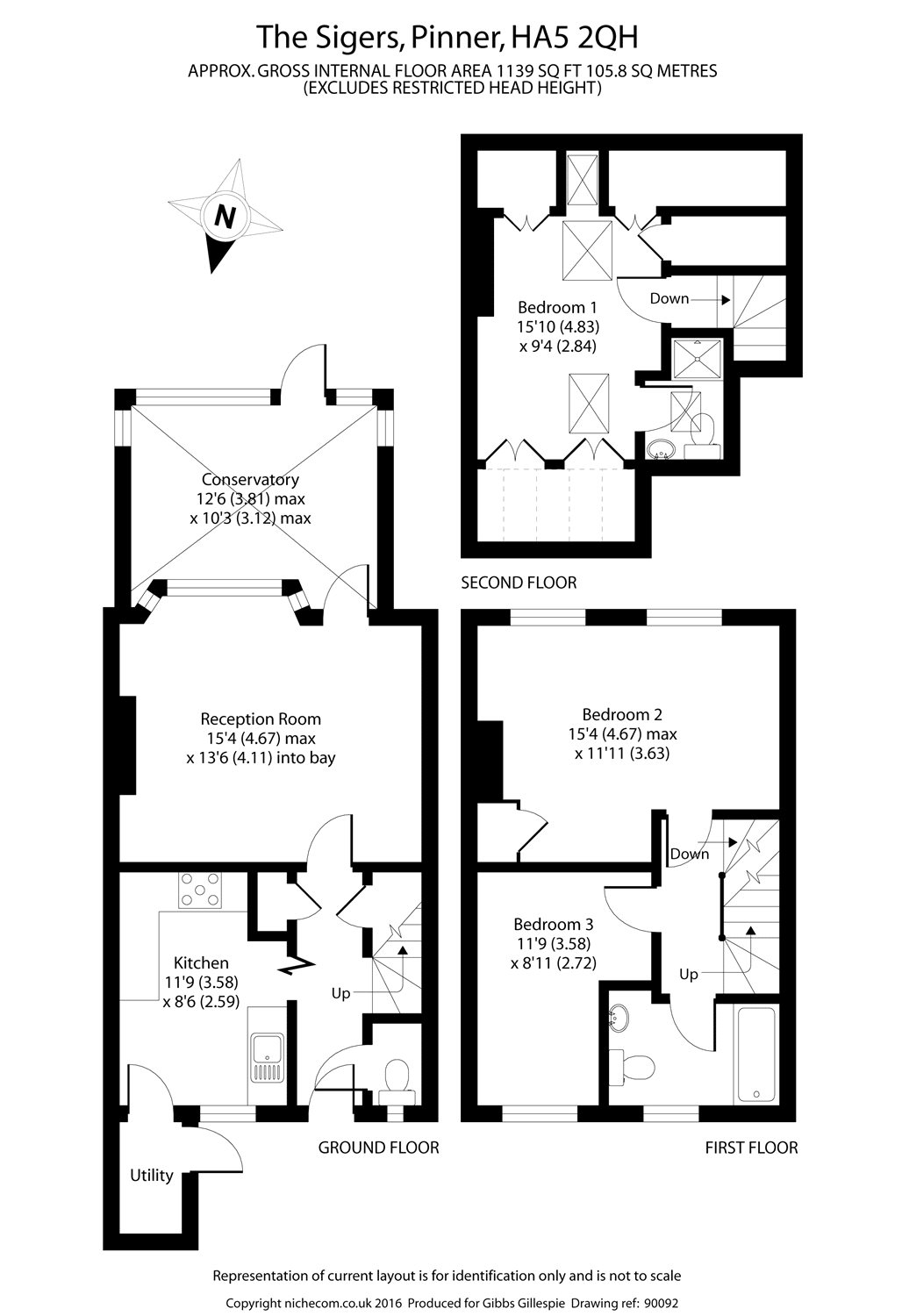 The Sigers, Pinner, Middlesex HA5, 3 bedroom terraced house for sale