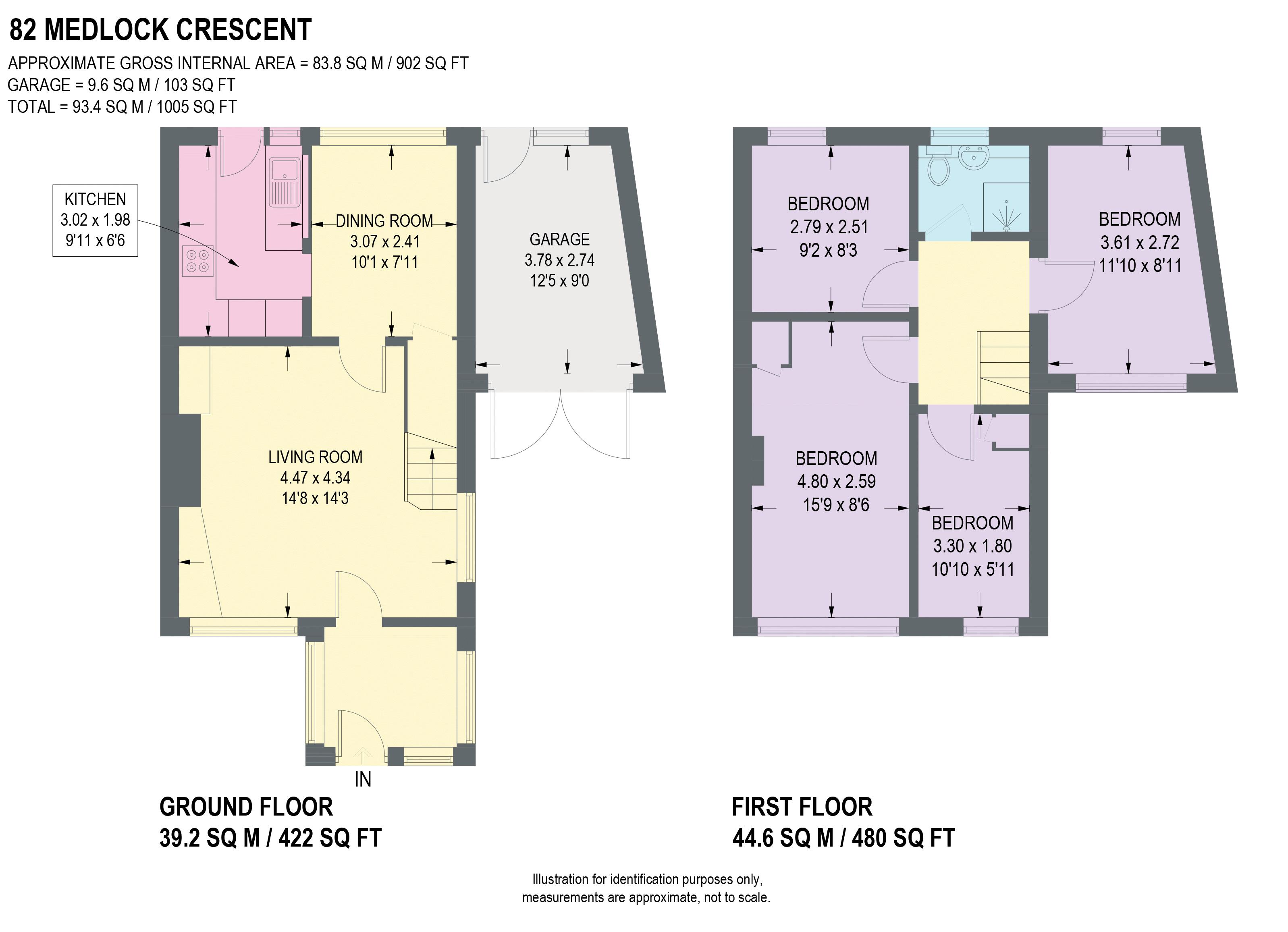 82, Medlock Crescent, Sheffield floorplan