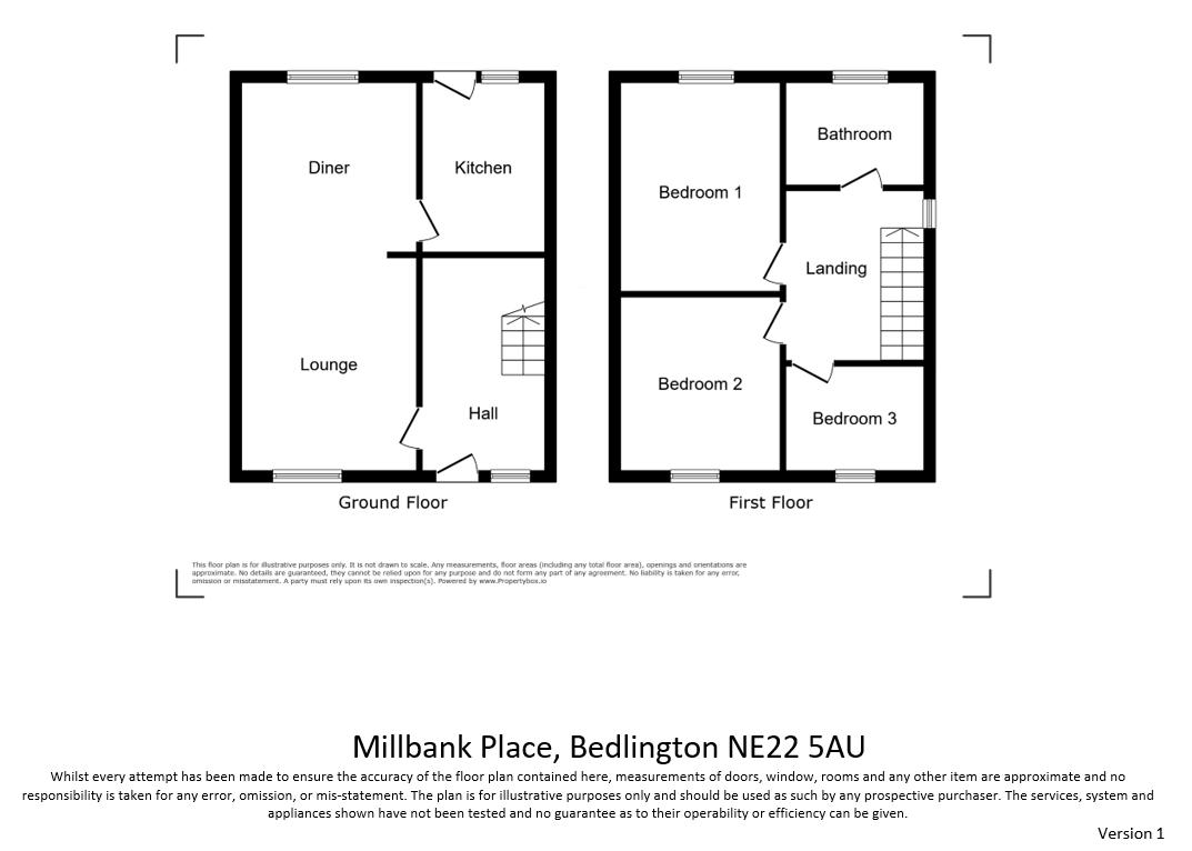 18, Millbank Place, Bedlington floorplan