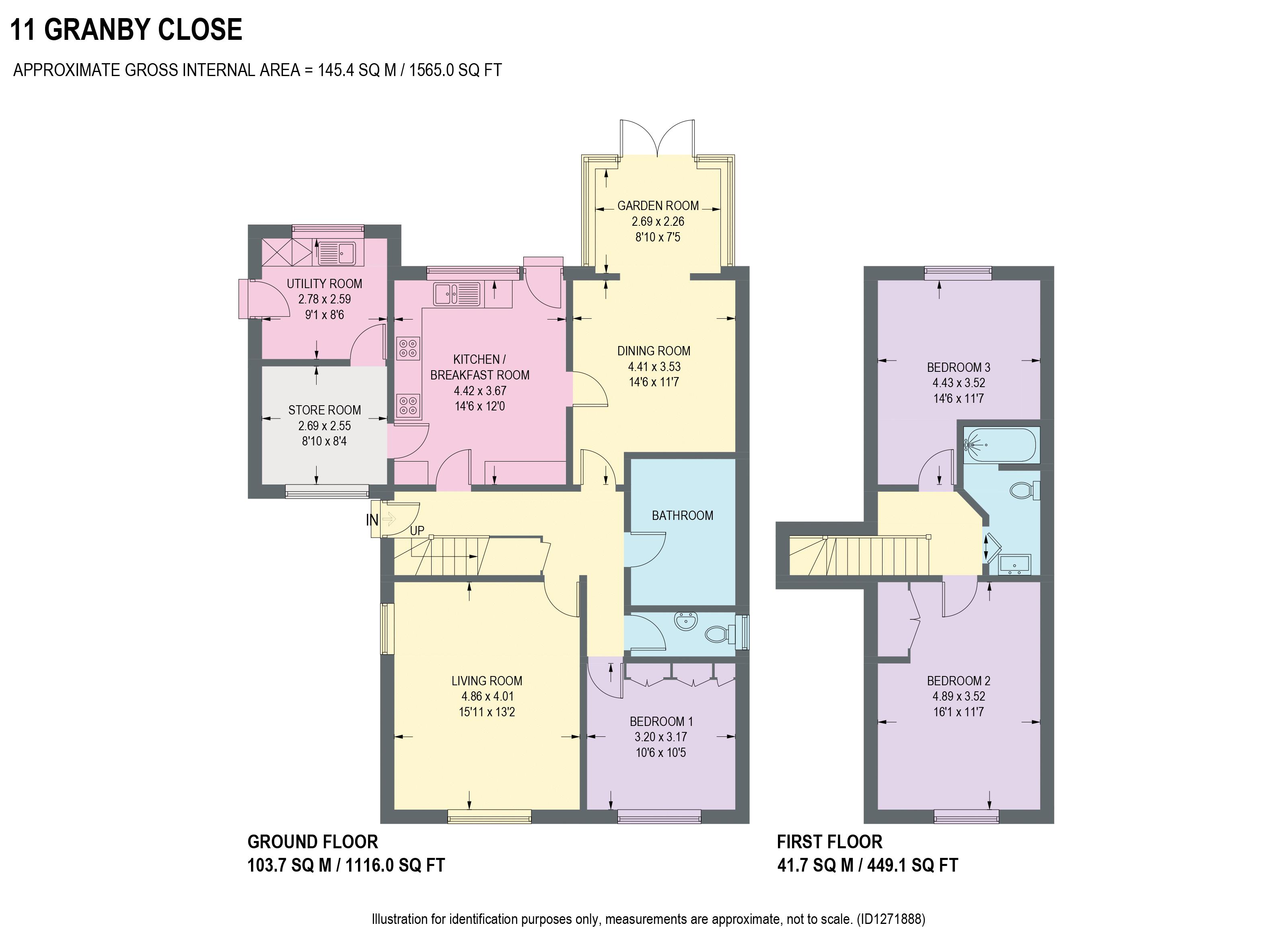 11, Granby Close, Chesterfield floorplan