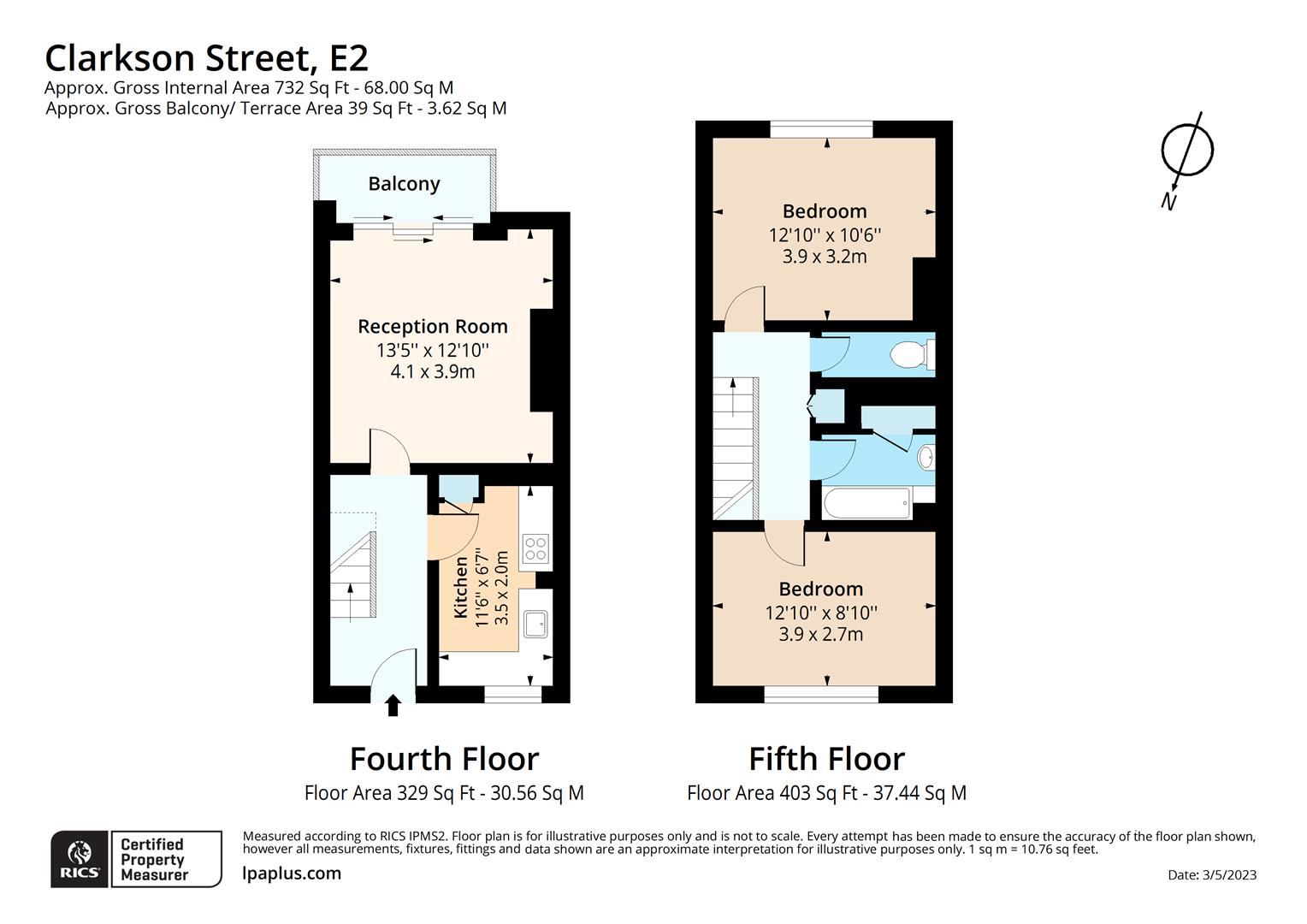 68, Clarkson Street, London floorplan