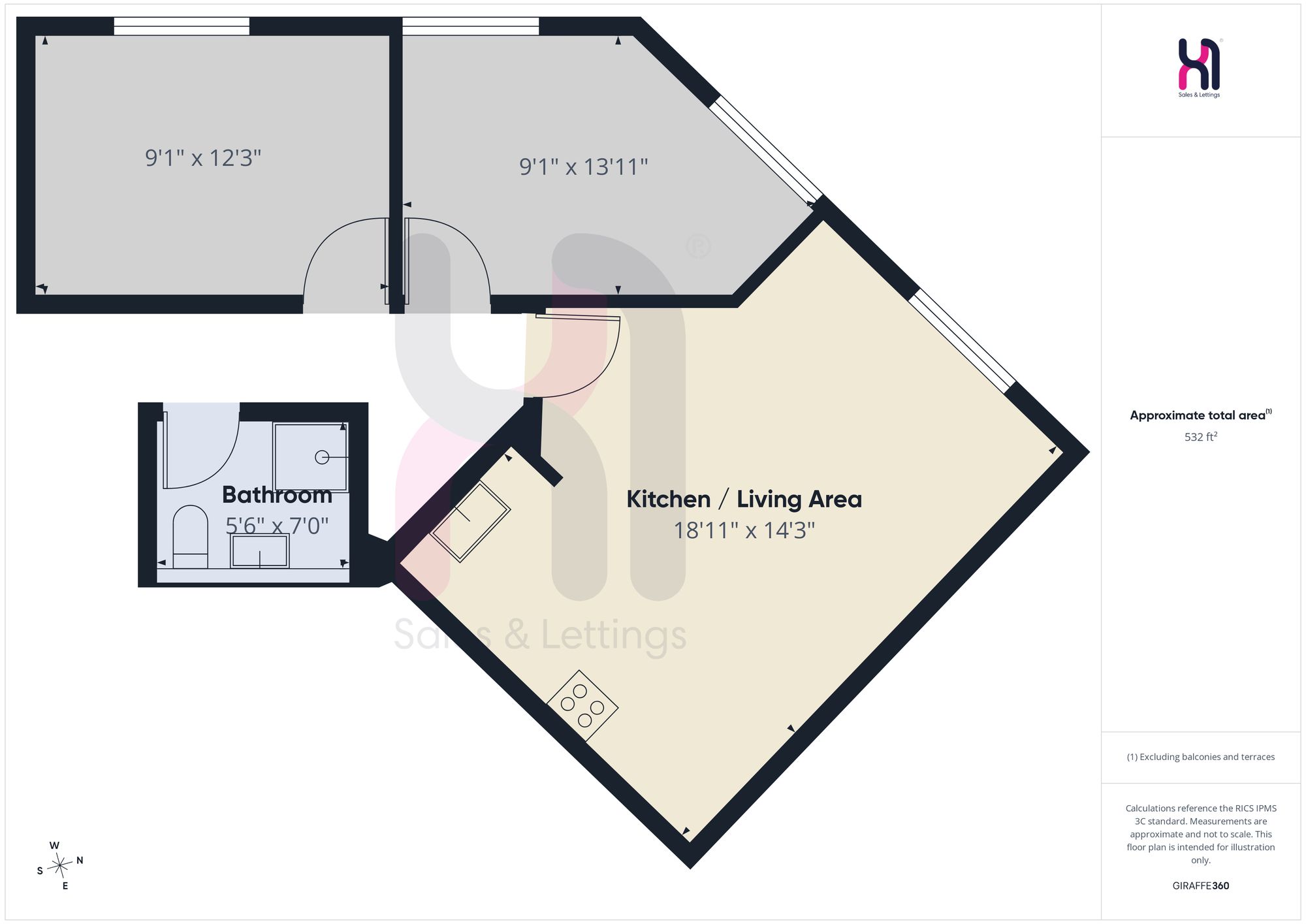 Flat 2 Queens Court 4 East Prescot Road, Liverpool, Liverpool floorplan