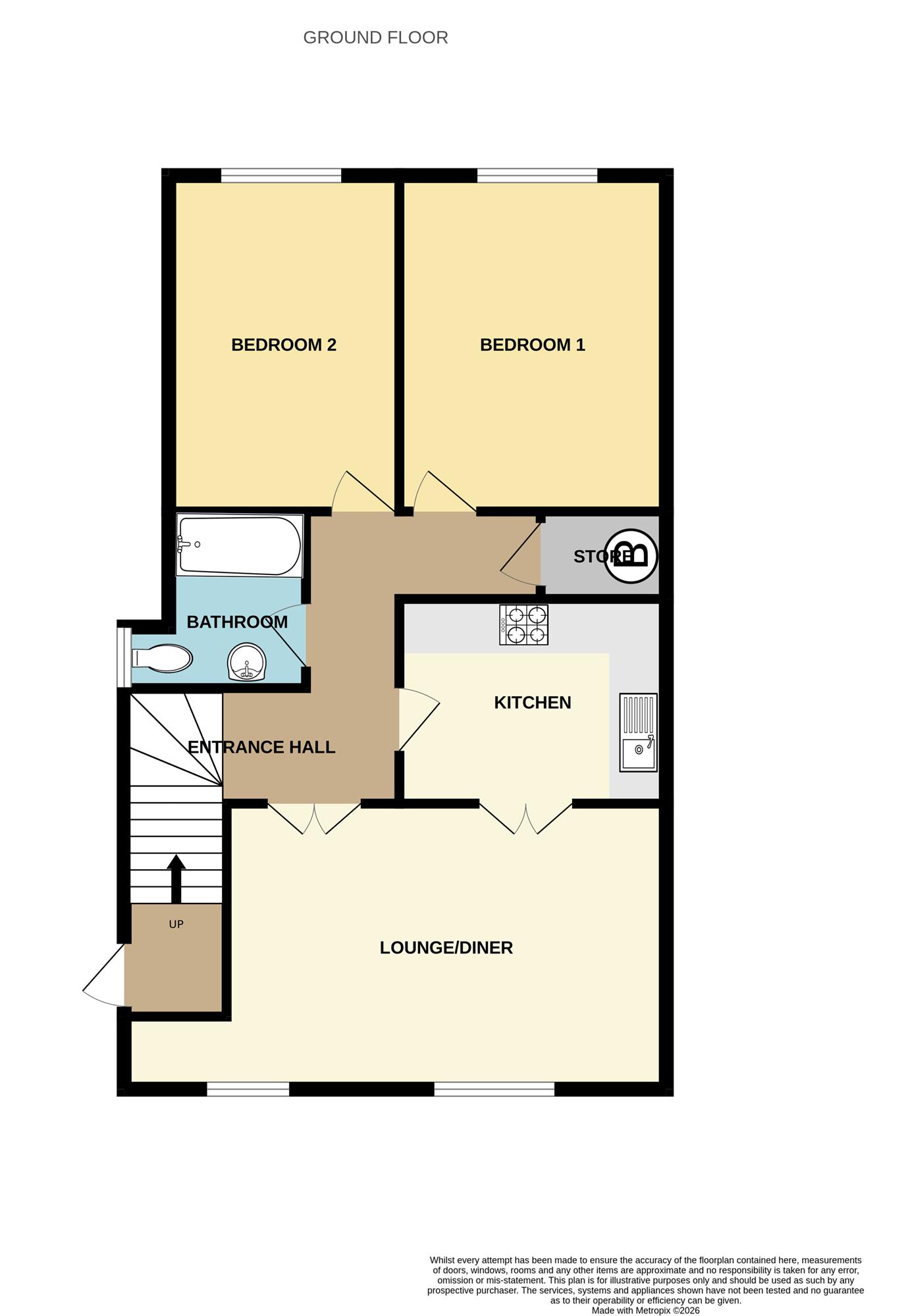 Flat 4,, Shelfords, Kirby Cross floorplan