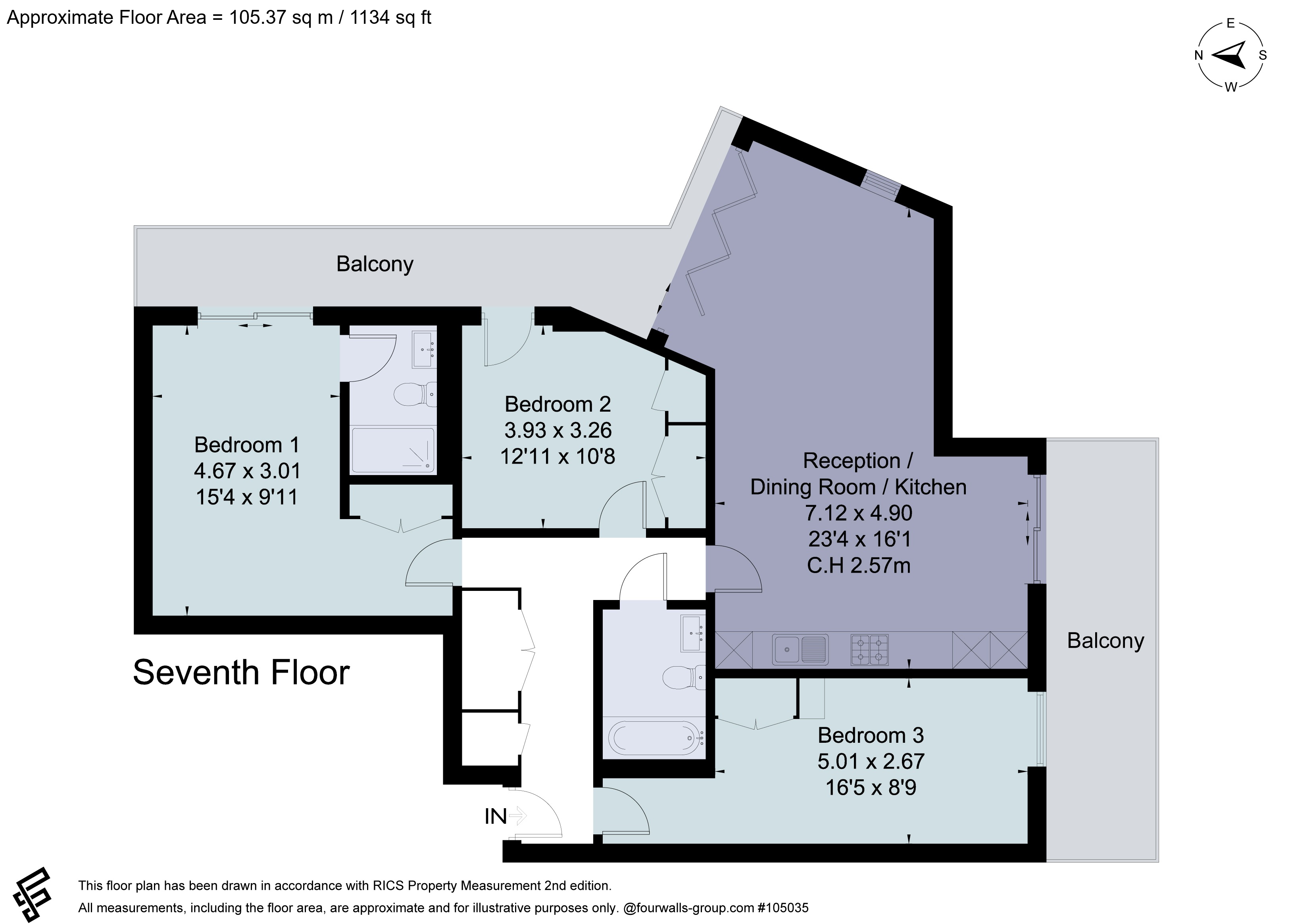 Apartment 703 Mandel House,, Eastfields Avenue, London floorplan