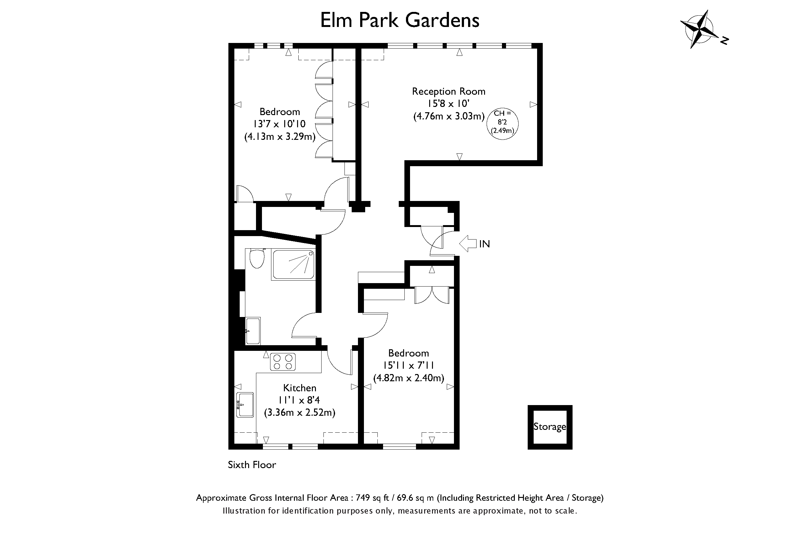 2 Bedrooms Flat for sale in Elm Park Gardens, London SW10
