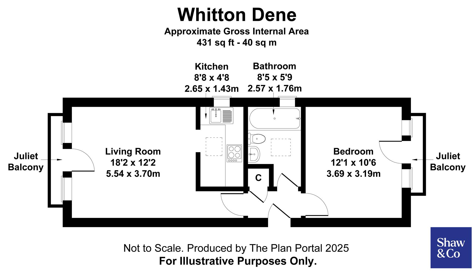 Flat F, 31, Whitton Dene, Whitton floorplan