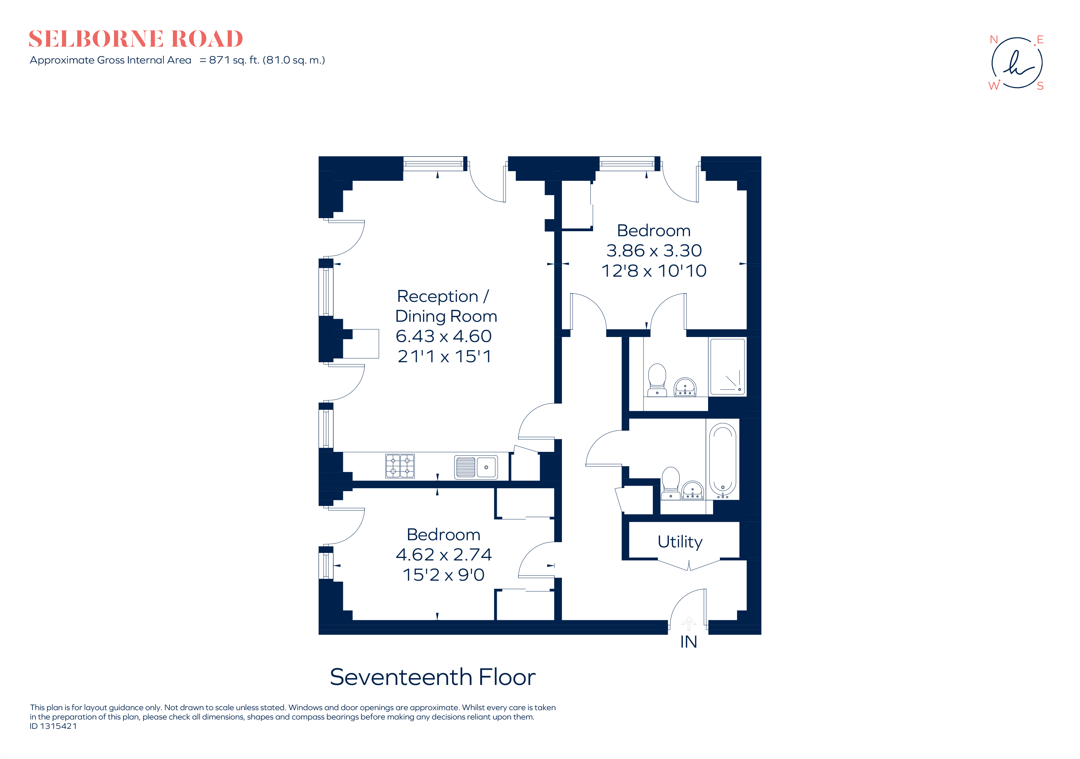 134, The Eades, 11 Selborne Road, London floorplan