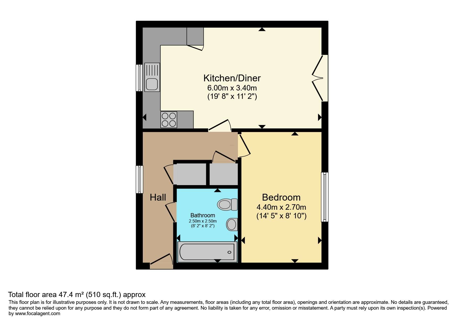 Flat 12, Dali Court, Ward Road, Watford floorplan