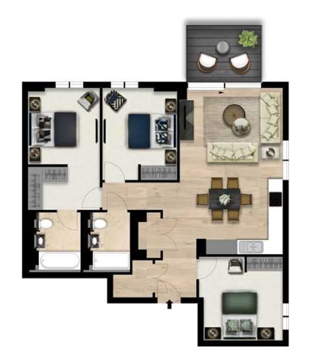 Garrett Mansions, London floorplan