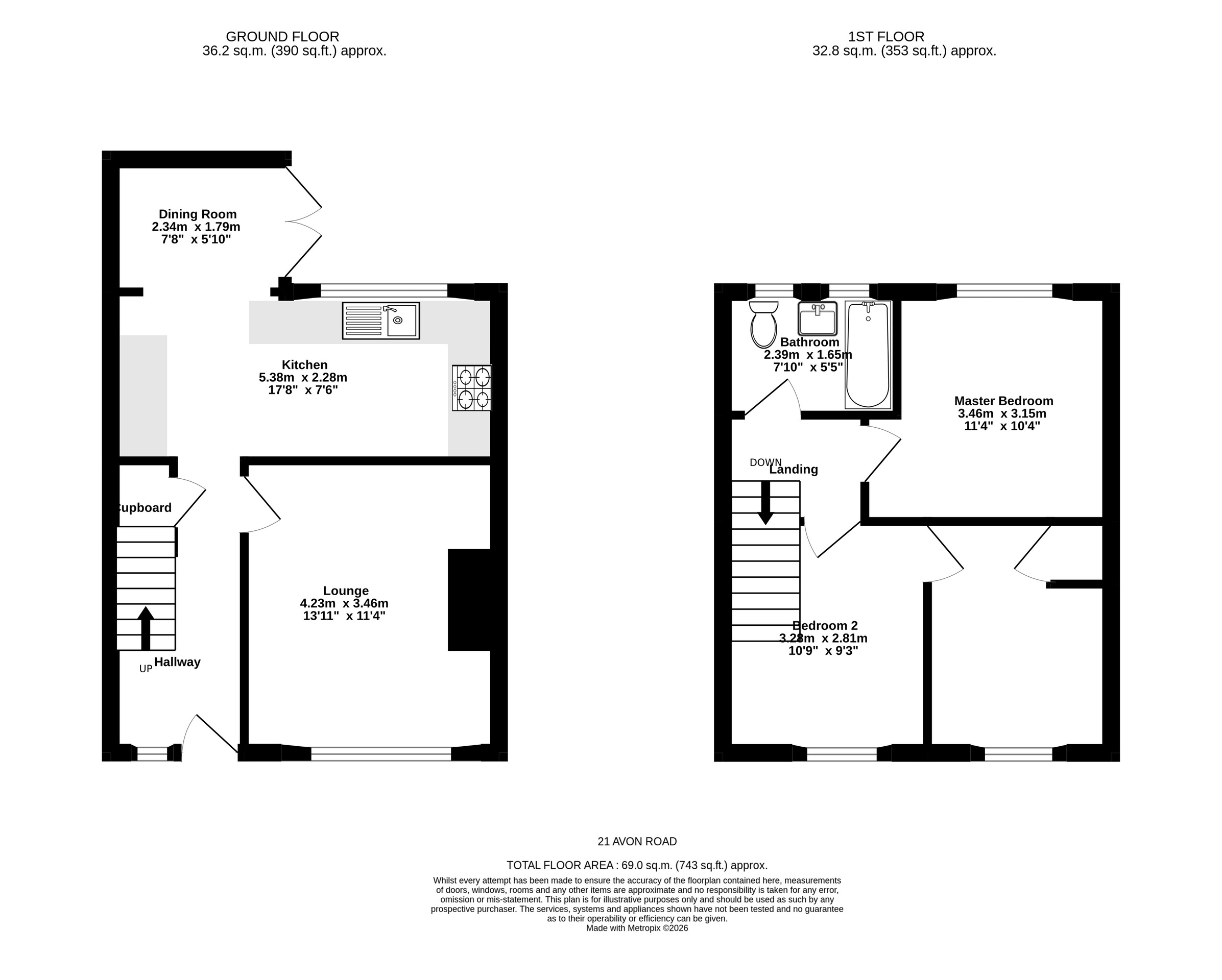 21 Avon Road, Bristol floorplan