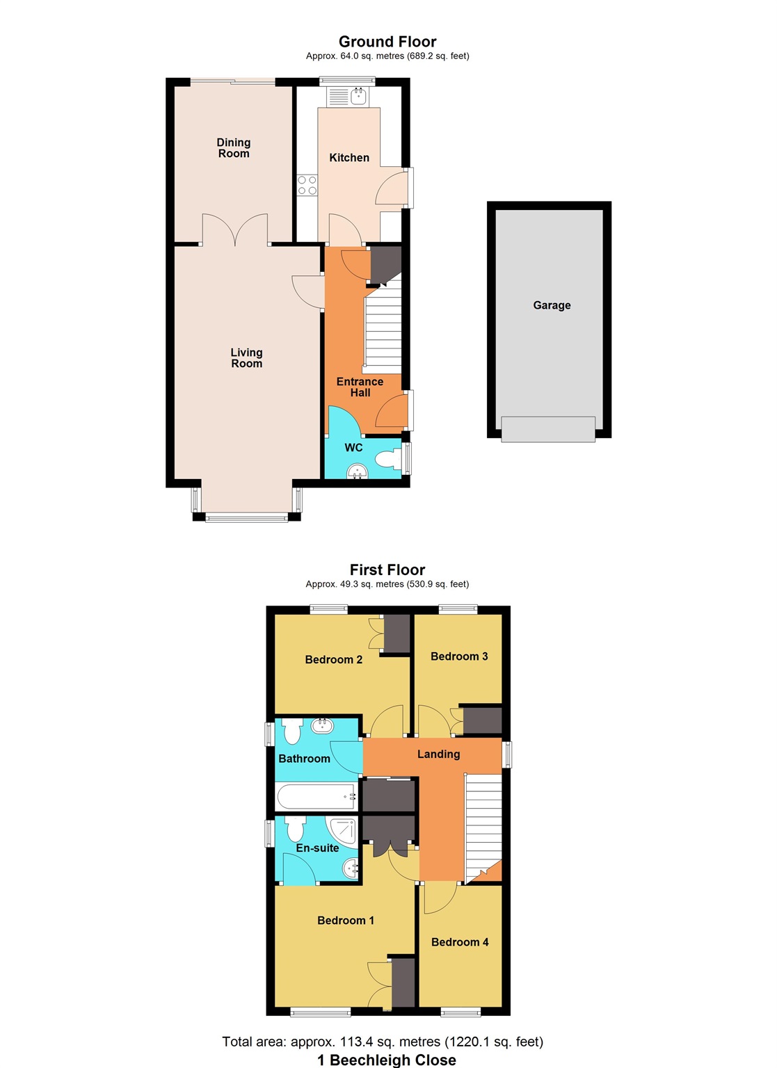 1, Beechleigh Close, Cwmbran floorplan