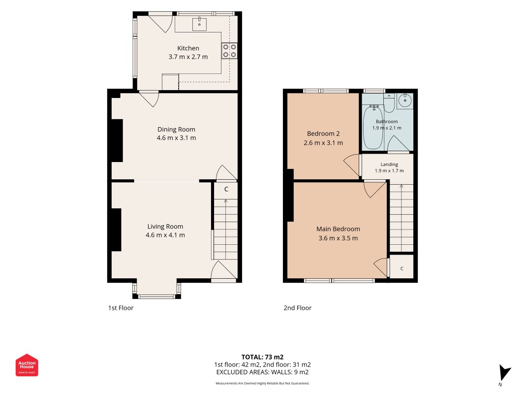 No. 20 Gordon Avenue Horden, Peterlee floorplan