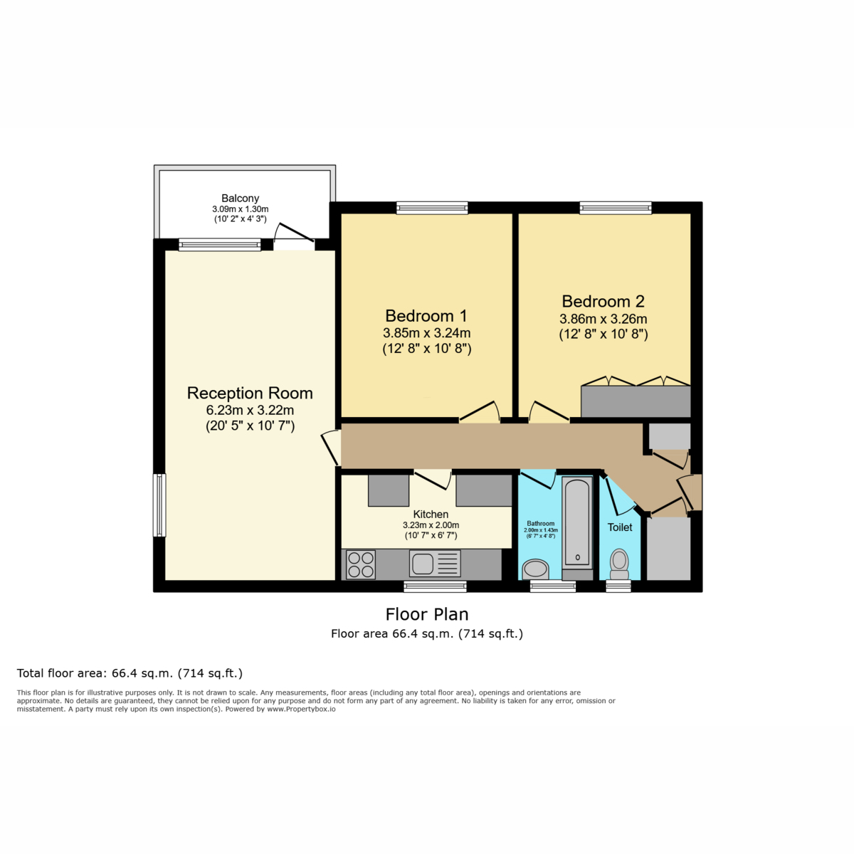 Flat 8, 42, Granville Road, Reading floorplan