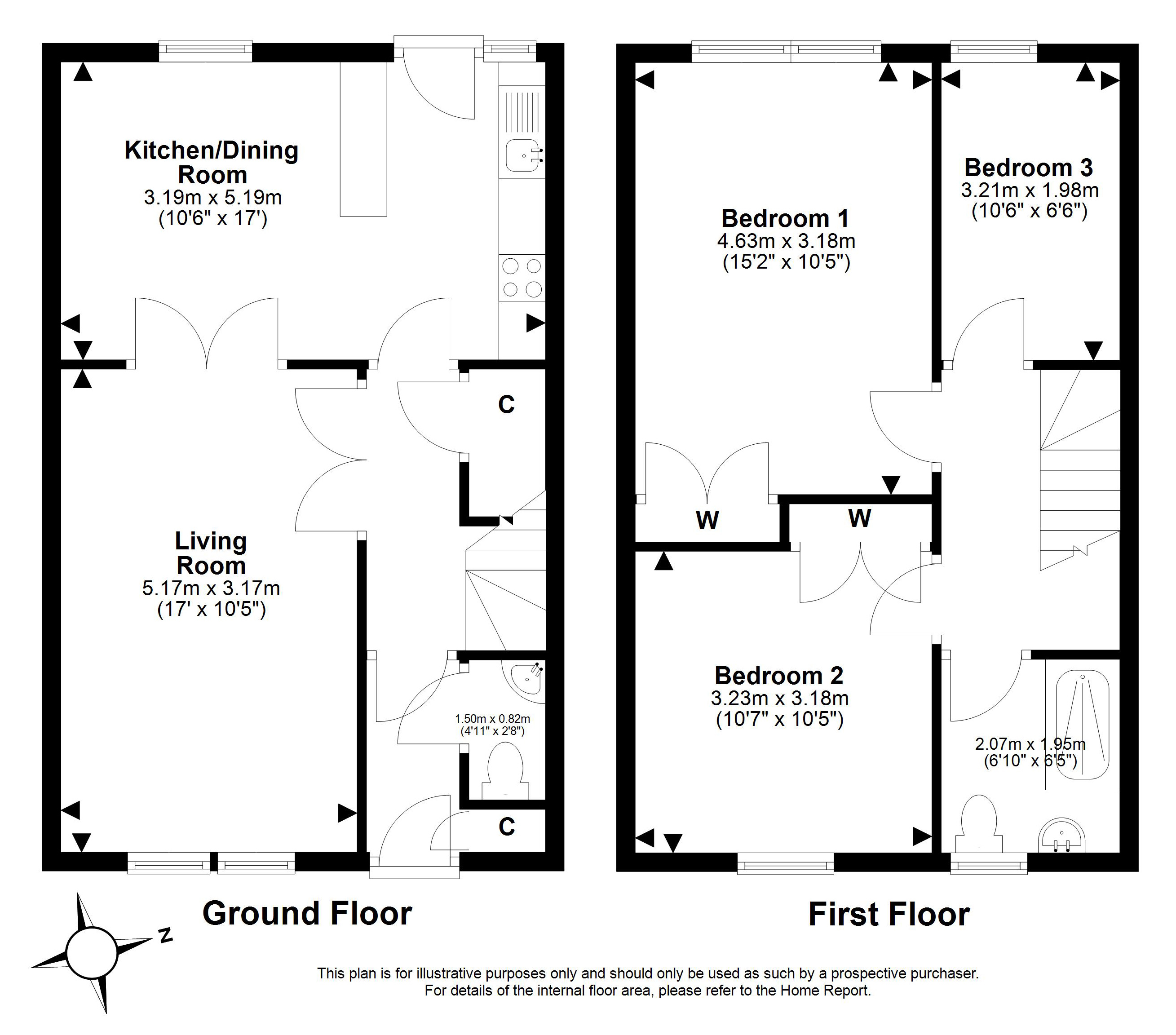 2, Old Toll Cottages, Lennox Road, Haddington floorplan