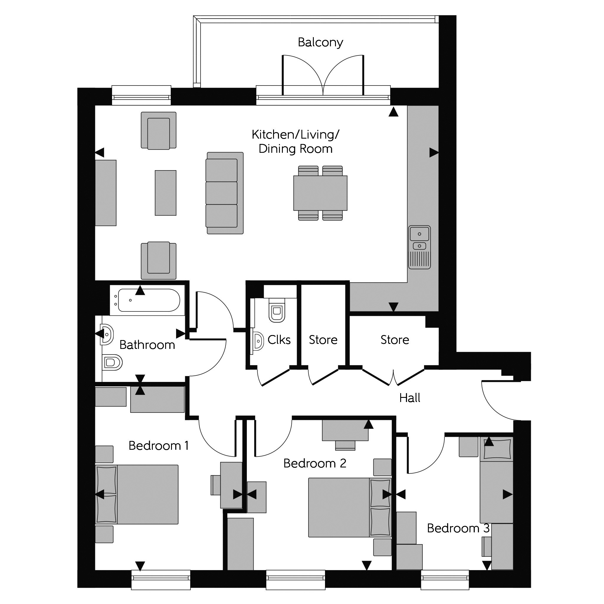325, Washmill Gardens, Northfleet floorplan