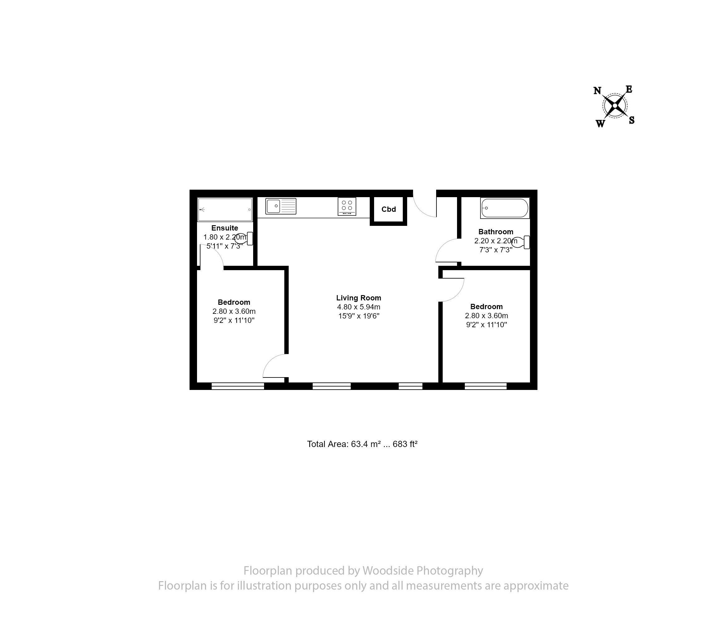 Apartment 303, The Hive, 37-39 Castle Street, Luton floorplan