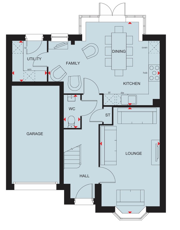 H86432, Hawthorn Rise, Peterchurch, Hereford floorplan