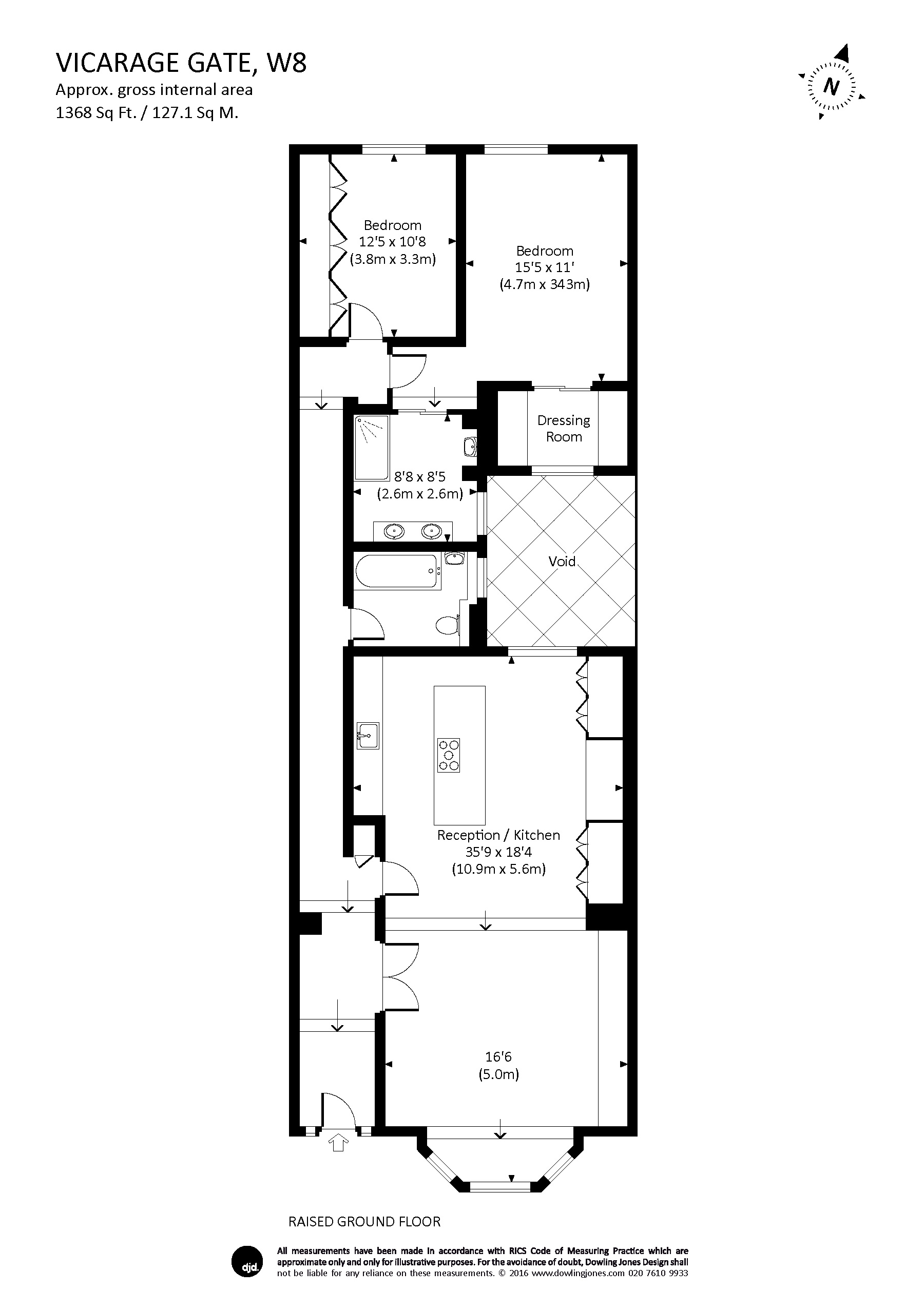 Flat 5, 6-7, Vicarage Gate, London floorplan