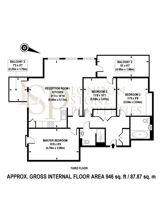 3 Bedrooms Flat to rent in Imperial Building, Duke Of Wellington Way SE18