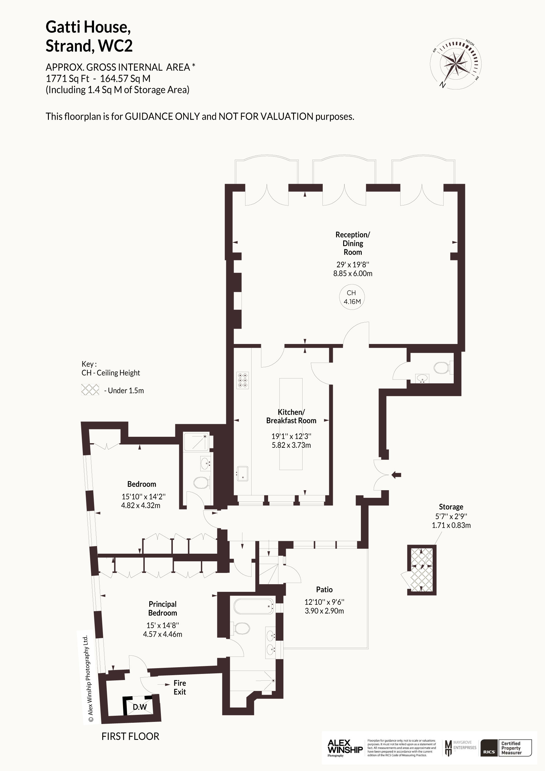 Apartment 1, Gatti House, 410, Strand, London floorplan