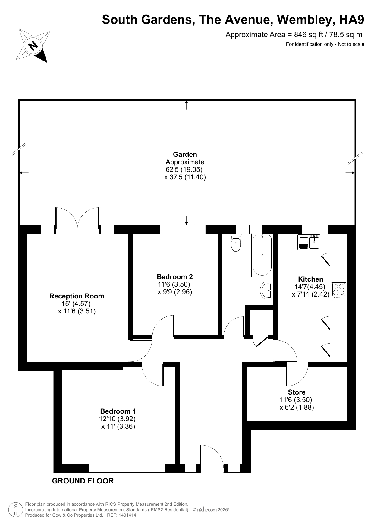 29, South Gardens, Wembley floorplan