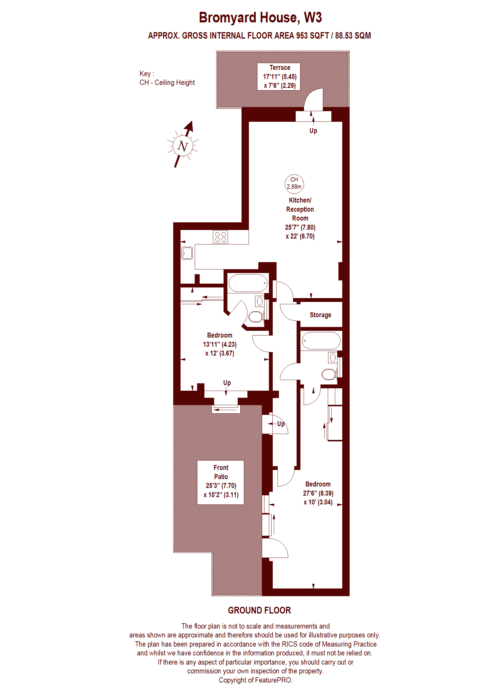 Bromyard House, Bromyard Avenue, London W3, 2 bedroom flat for sale