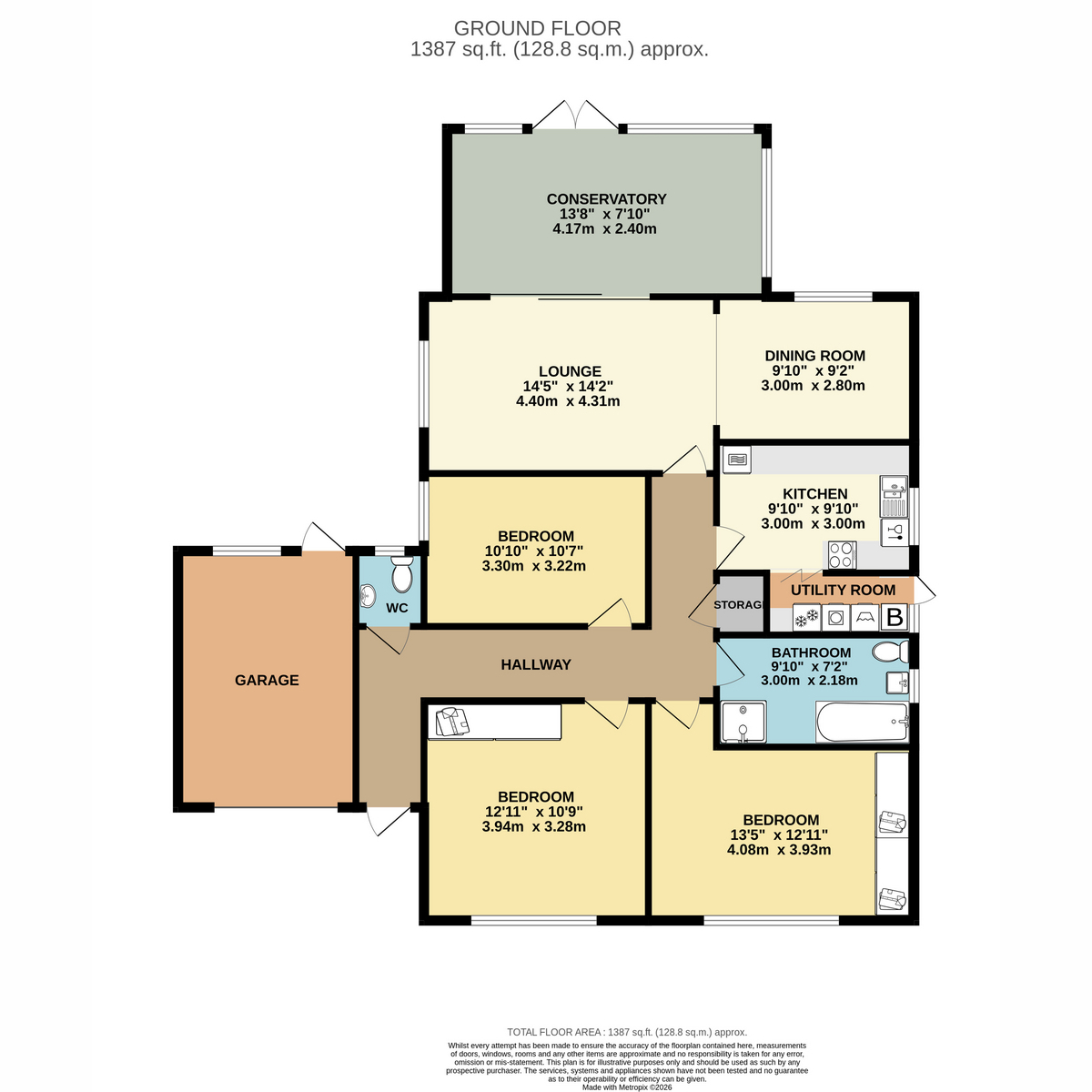 3, Sarum Avenue, West Moors floorplan
