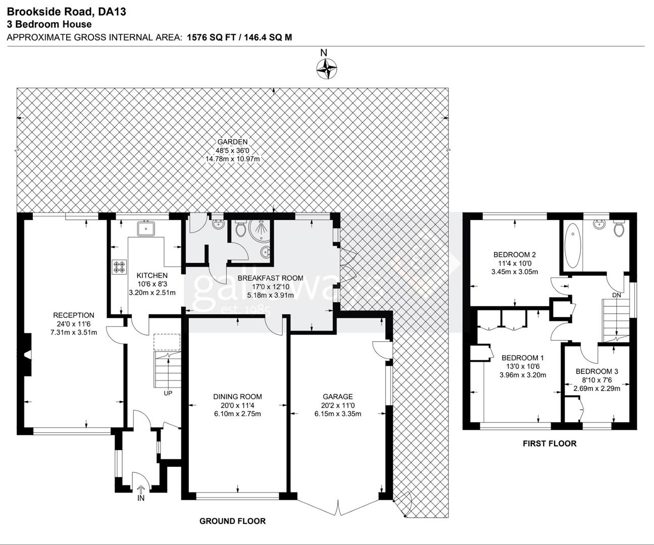 1, Brookside Road, Gravesend floorplan
