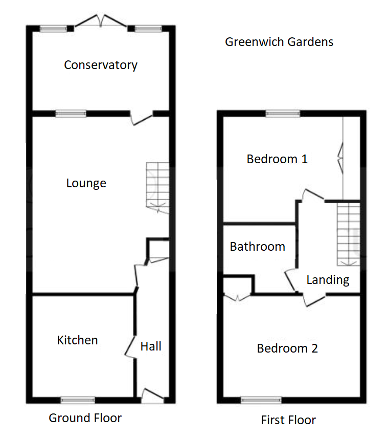 2 Bedrooms Terraced house for sale in Greenwich Gardens, Newport Pagnell, Buckinghamshire MK16