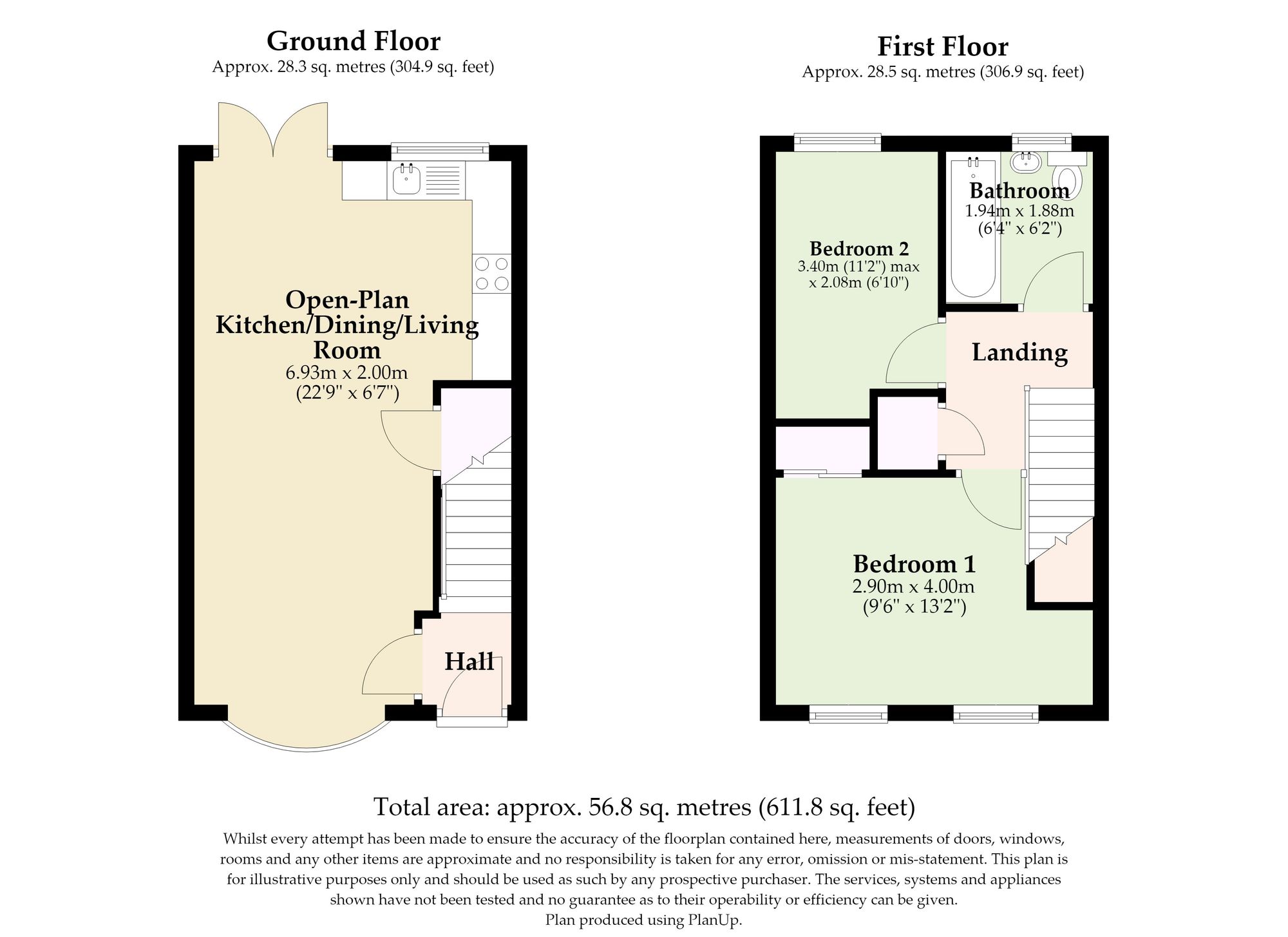 26 Dovedale, Lowestoft floorplan