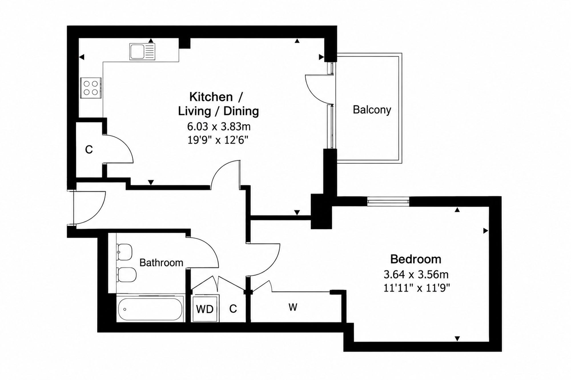 Flat 117, Hope Quay The Gateway, Bristol floorplan