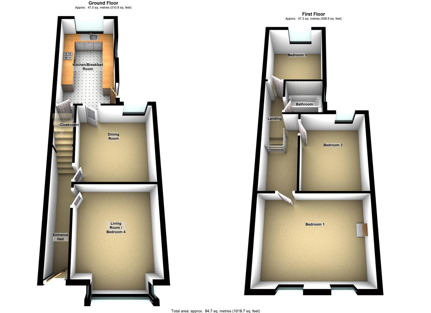 3 Bedrooms Terraced house for sale in Russell Rise, Luton LU1