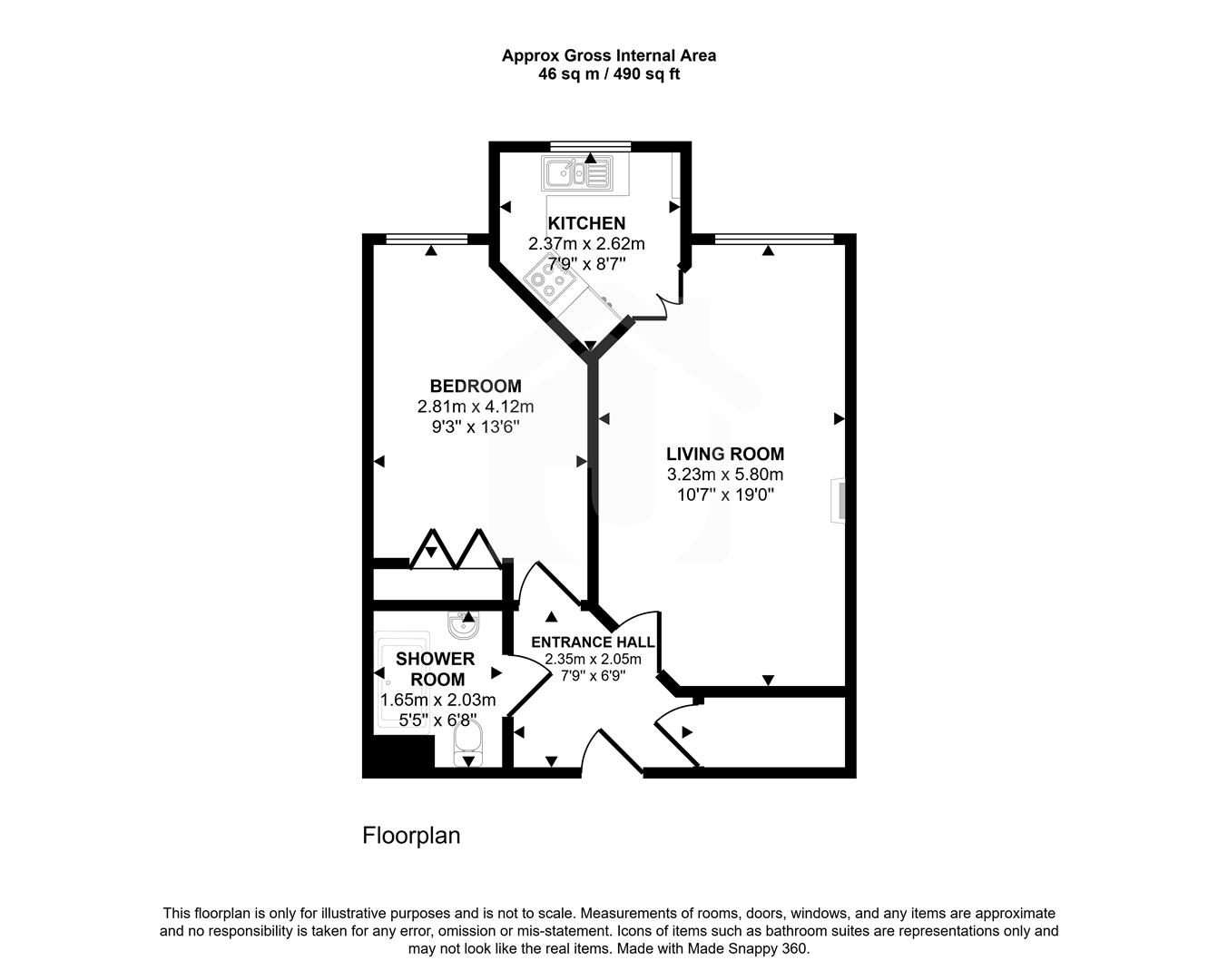 Flat 41, Pettifor Court, 101, Bradgate Road, Anstey floorplan