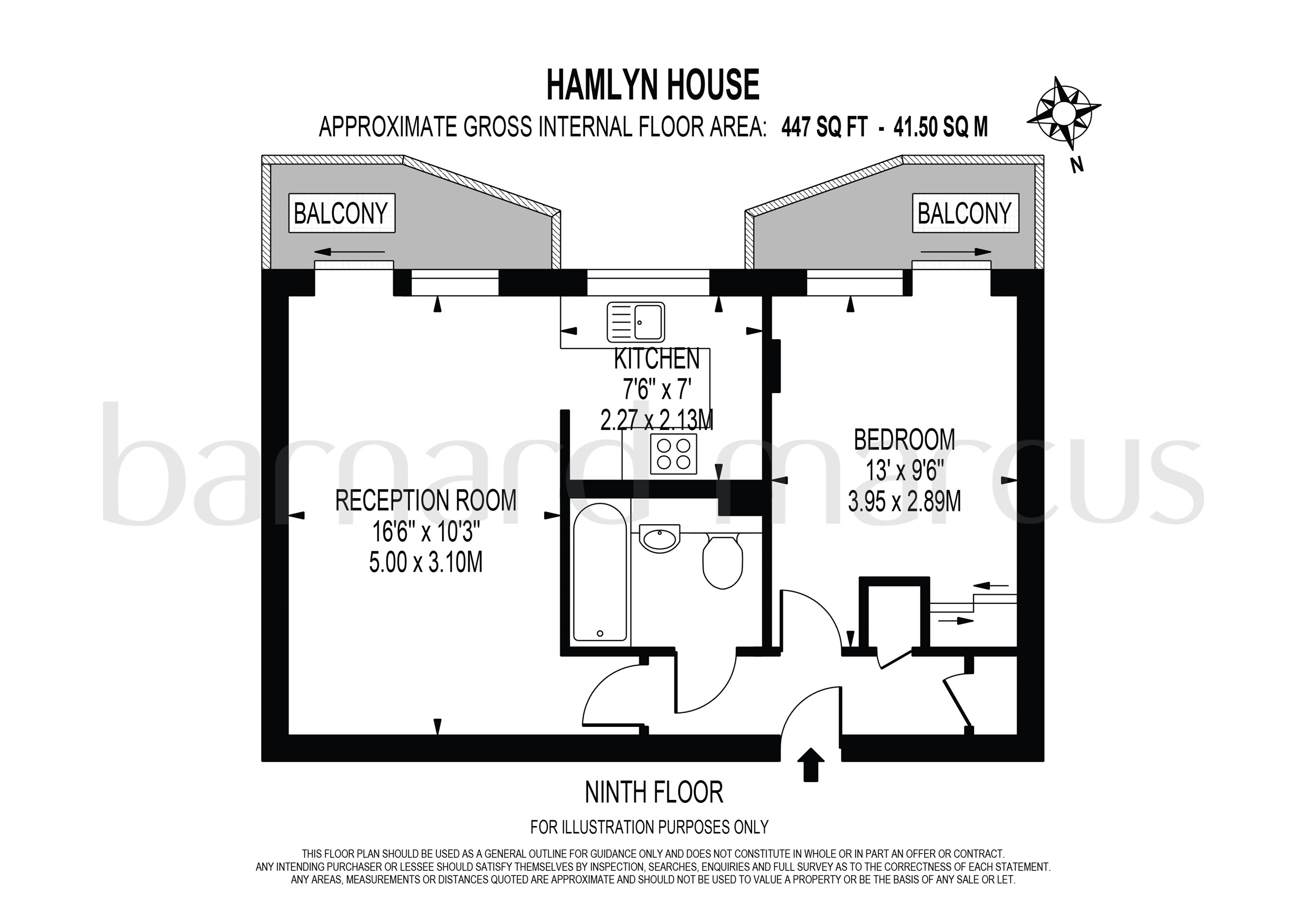 Flat 74, Hamlyn House, High Street, Feltham floorplan