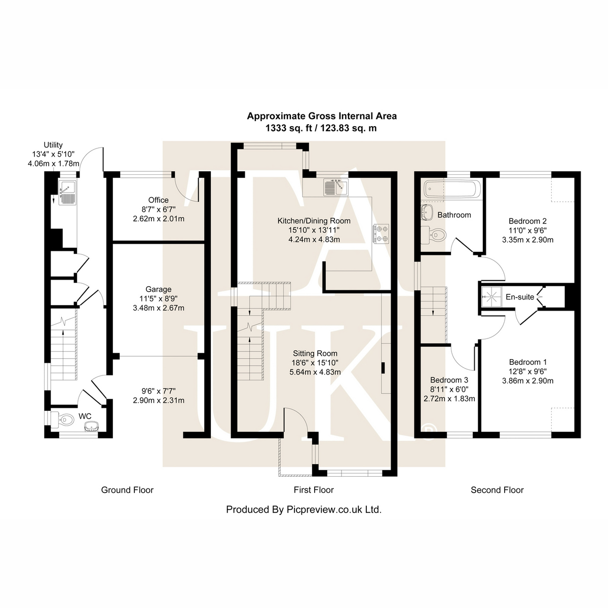 16, Hawthorn Way, Pulborough floorplan