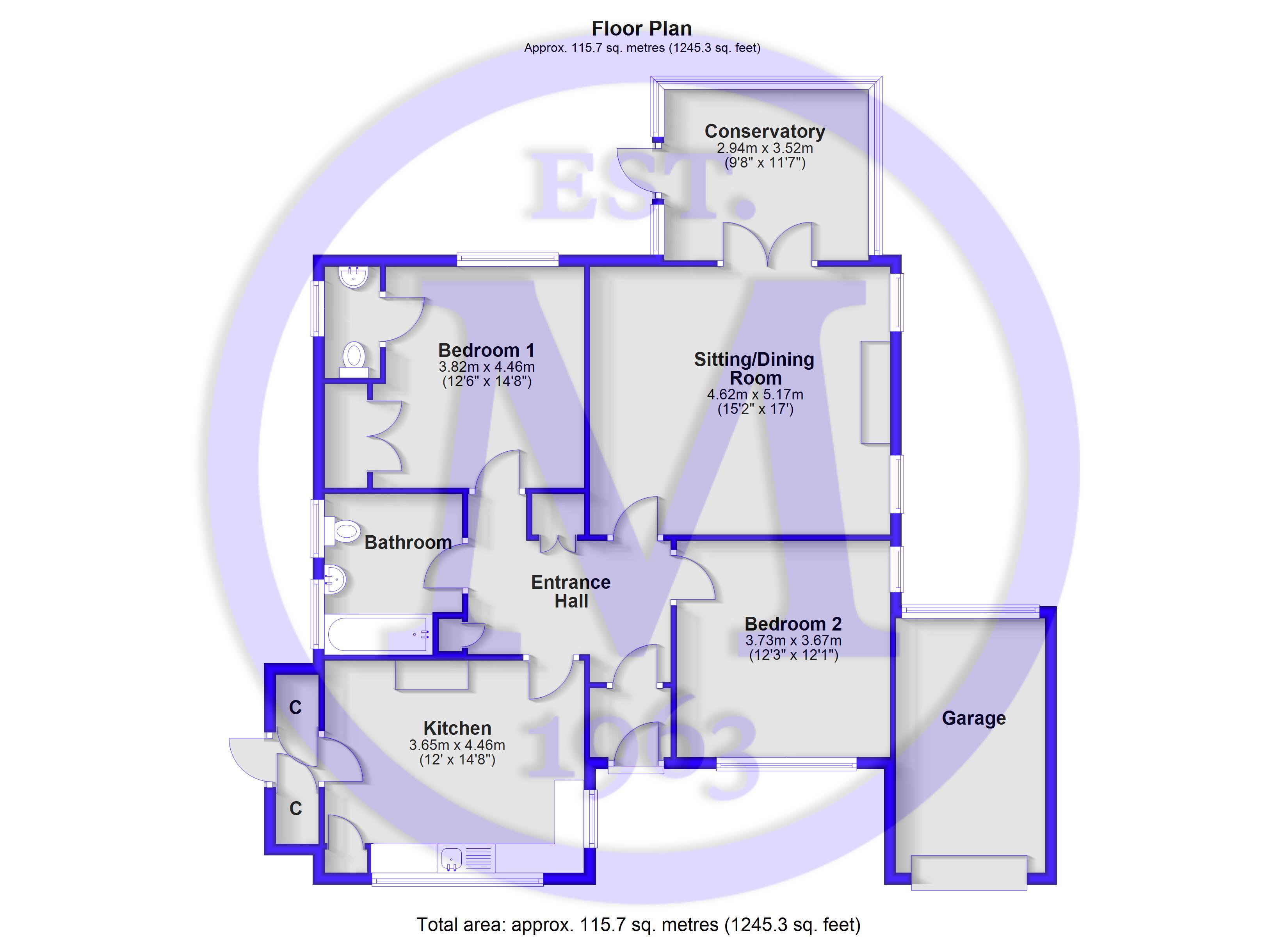 8, Seafield Close, New Milton floorplan