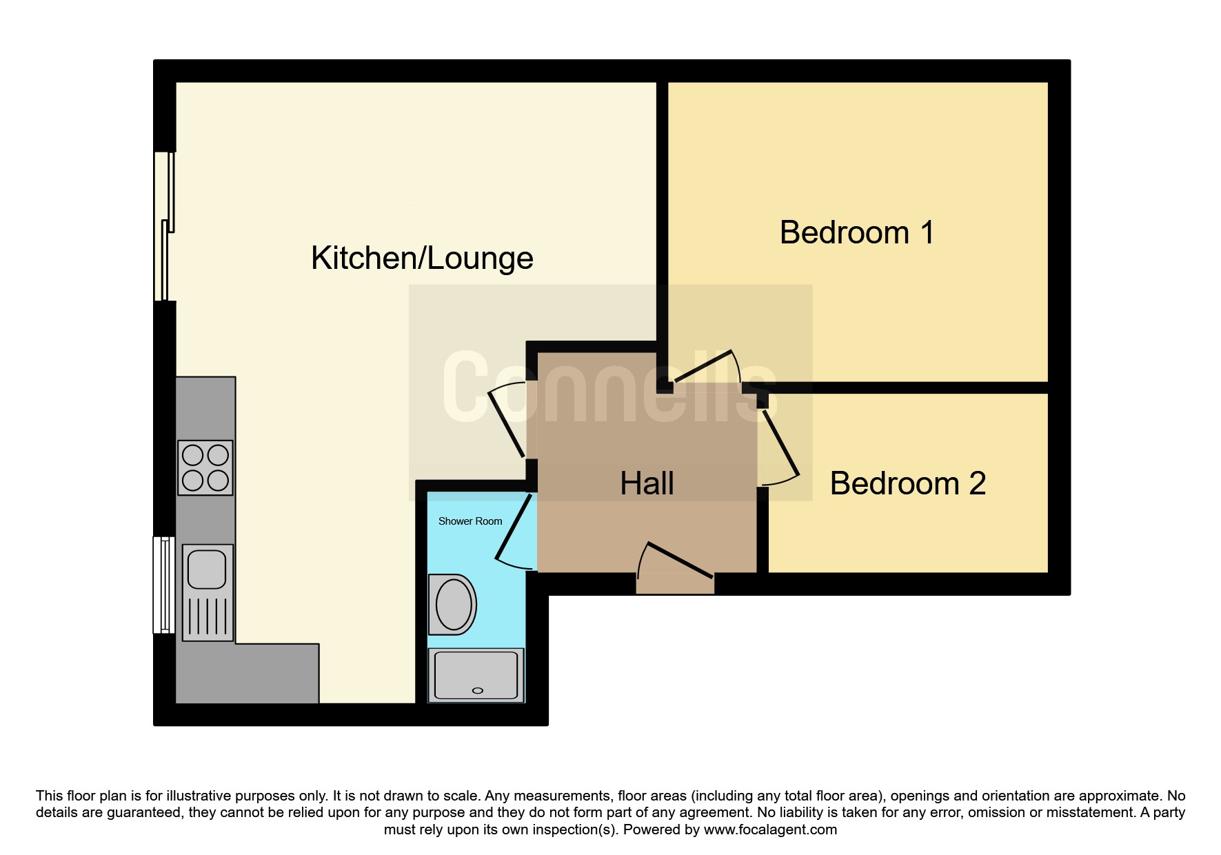 Flat 2a, Downton Court, Brook Street, Luton floorplan