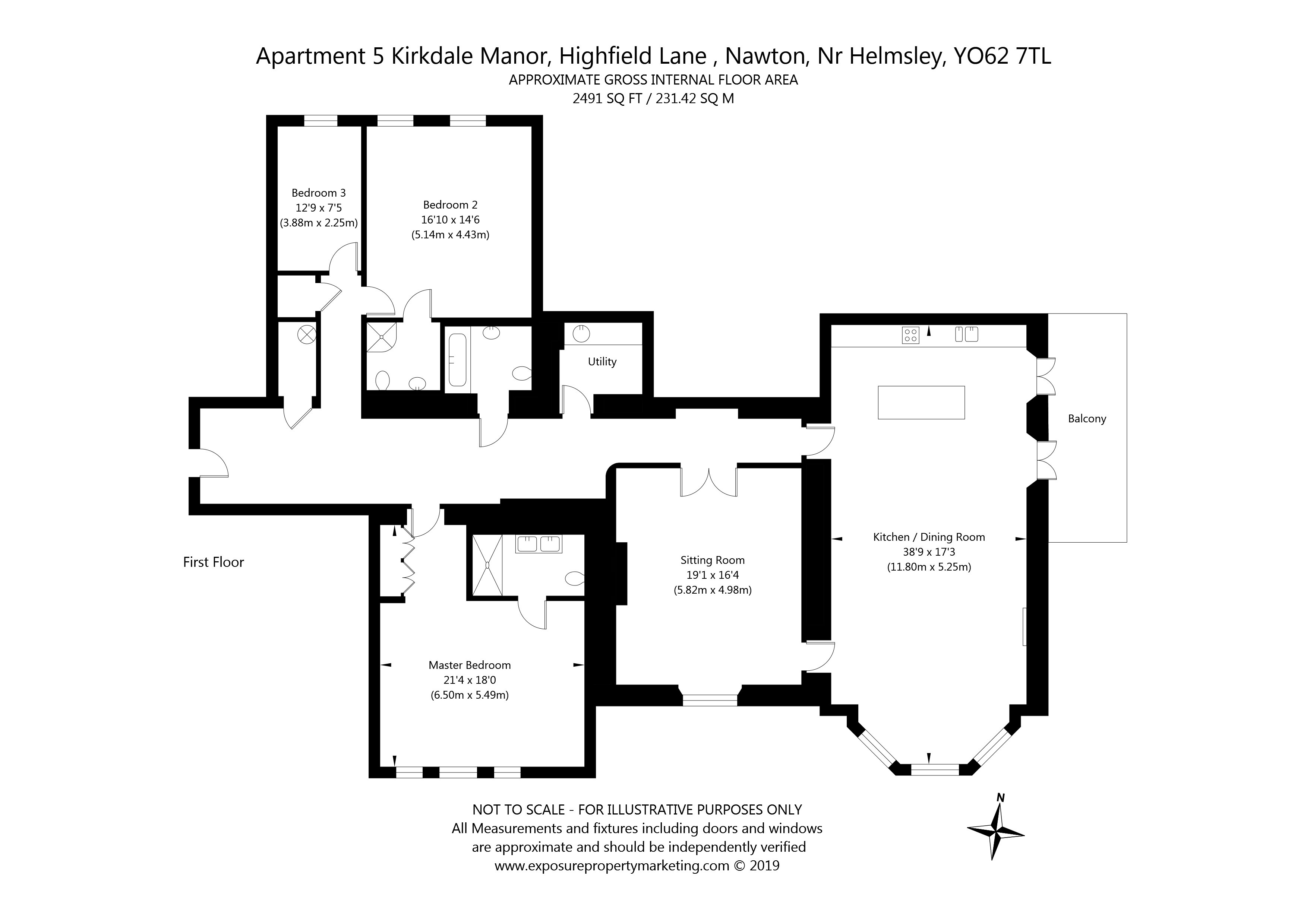 3 Bedrooms Flat for sale in Kirkdale Manor, Highfield Lane, Nawton, York YO62