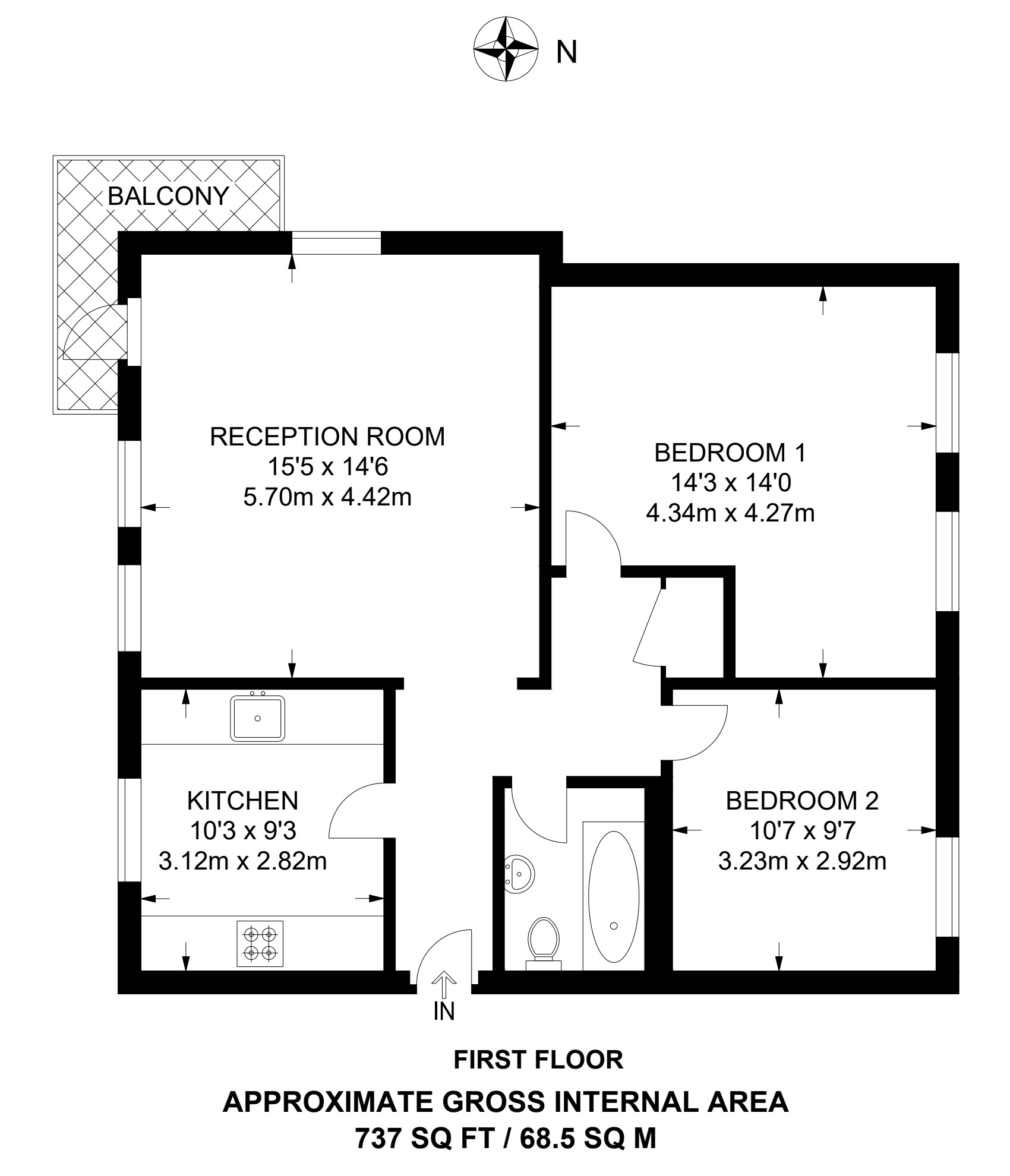43 Framlingham Court, Norwich Crescent, London floorplan