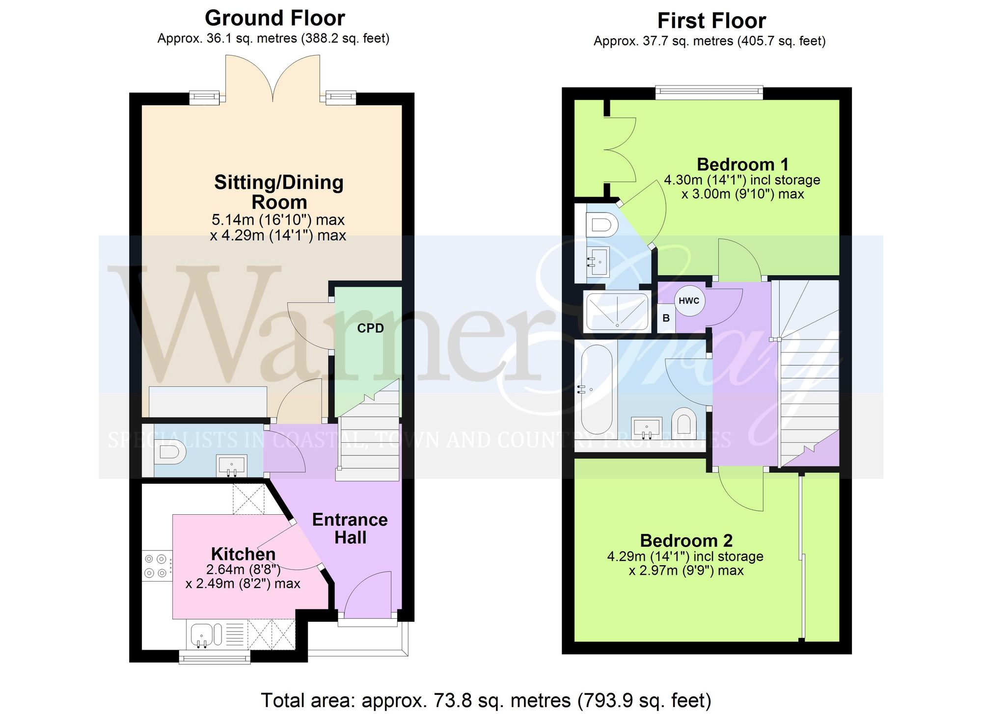 2 Tom Tree Cottages Grigg Lane, Ashford floorplan